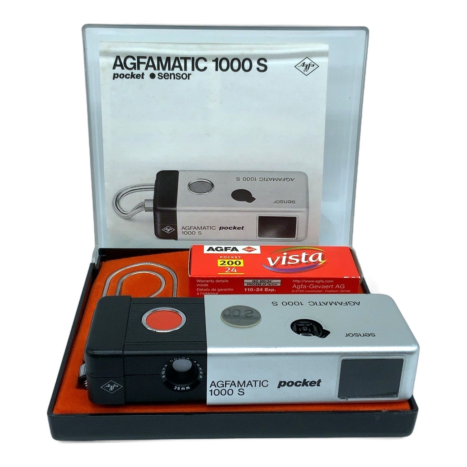Agfa Agfamatic 1000S pocket Miniaturkamera mit Color Agnar 26mm in OVP