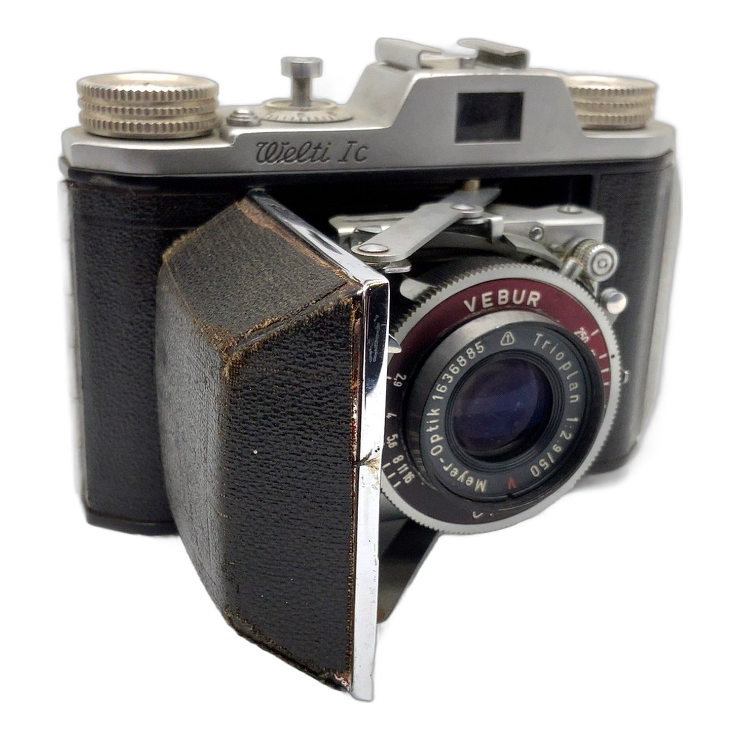Welta Welti Ic Klappkamera mit Meyer-Optik Trioplan 50mm 1:2.9 red V Vebur
