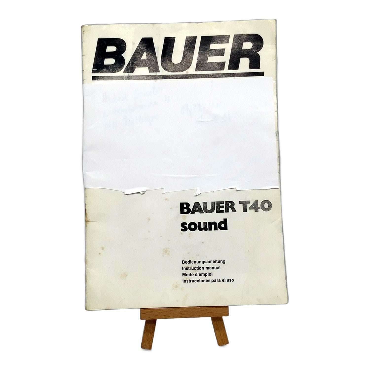 Bauer T40 sound Bedienungsanleitung User Manual Handbuch Deutsch