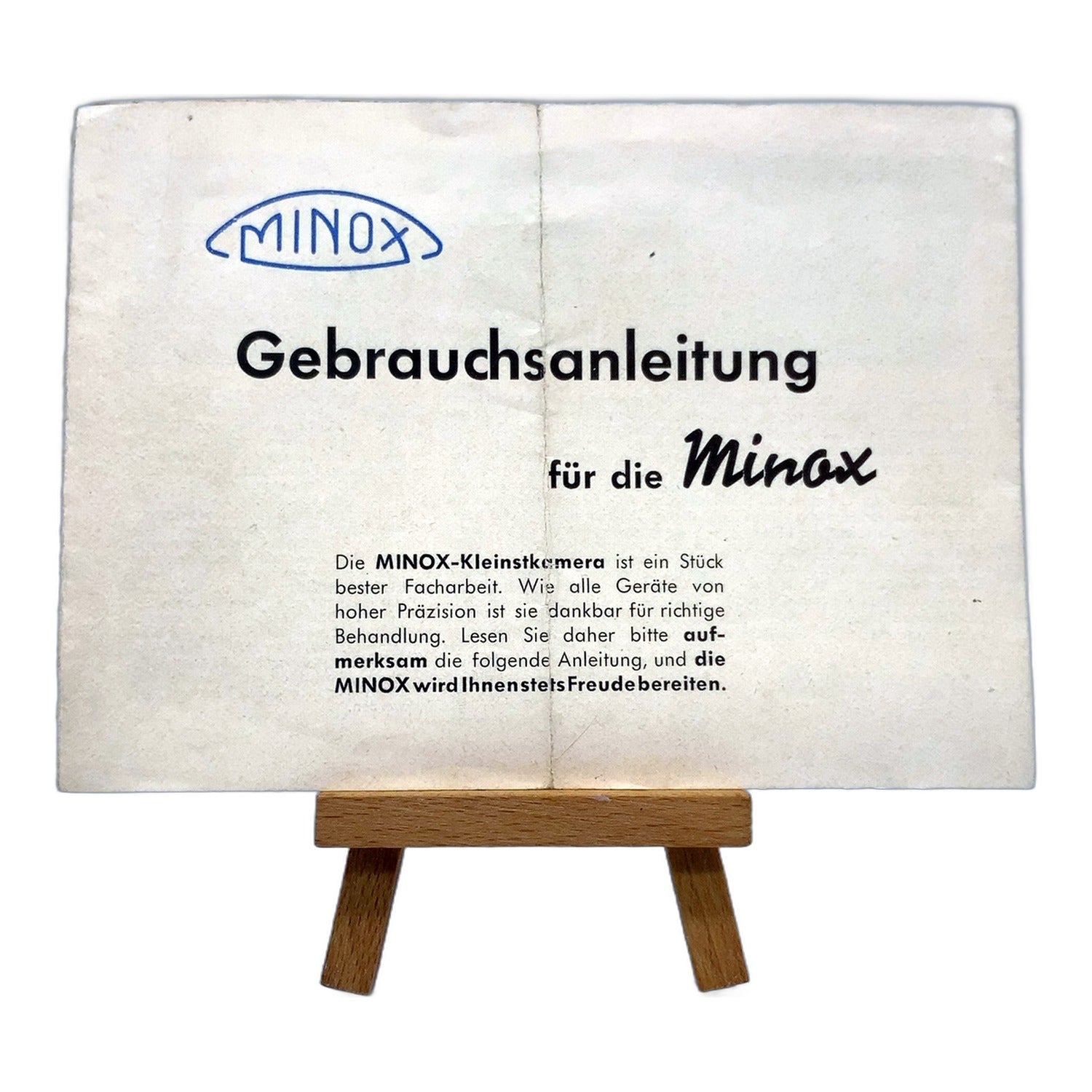 Gebrauchsanleitung für die Minox Kleinstkamera Bedienungsanleitung Deutsch