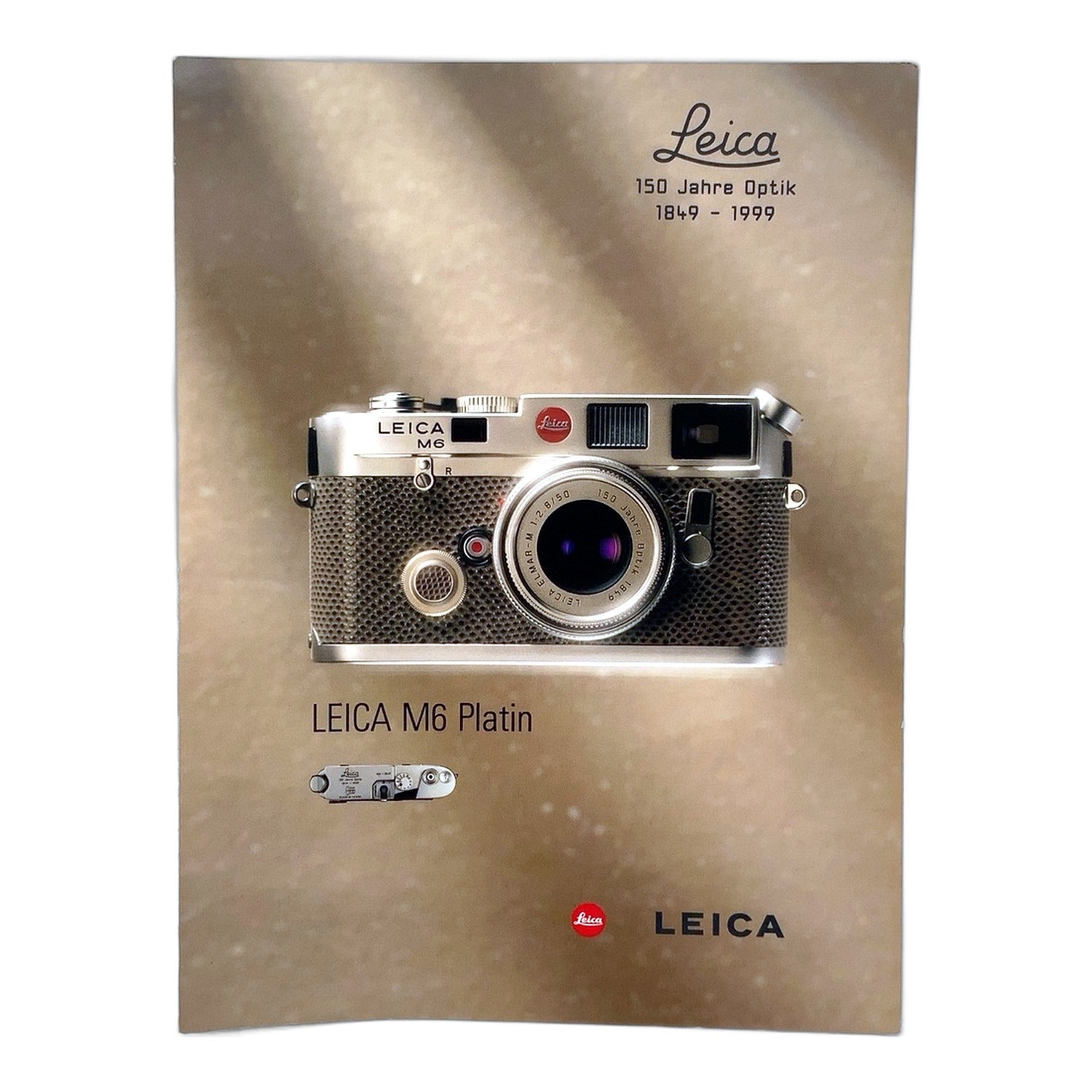 Leica M6 Platin 150 Jahre Optik 1849-1999 Broschüre Brochure Prospekt Deutsch