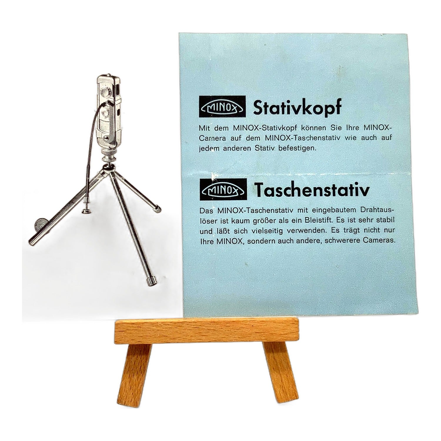 Minox Stativkopf / Taschenstativ Zubehör Infoheft Informationsheft Deutsch
