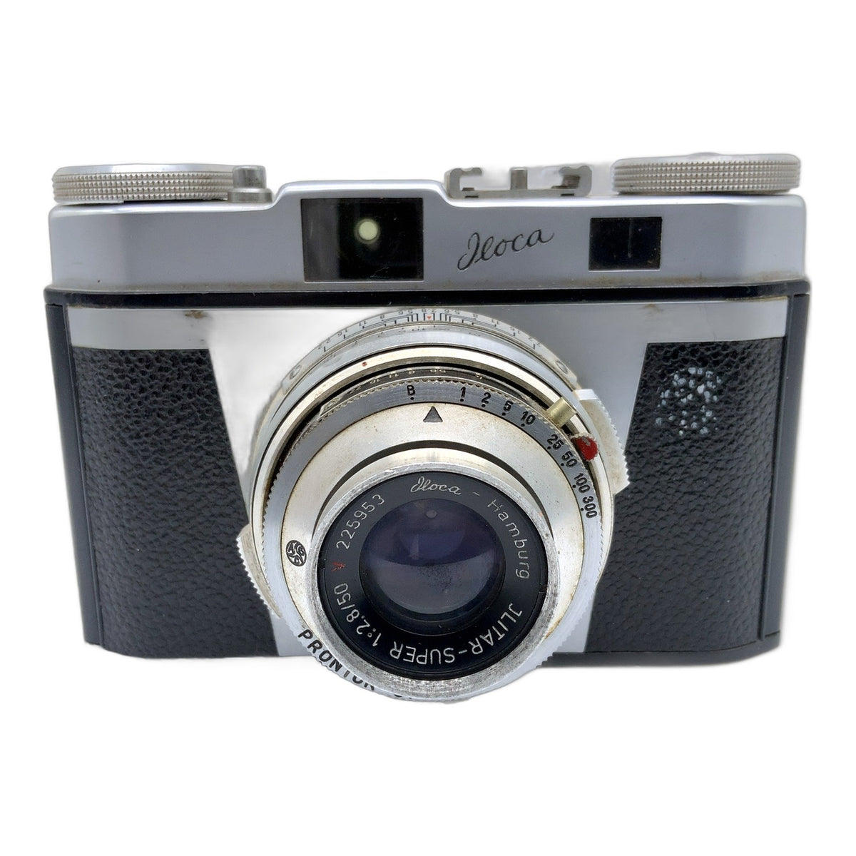 Appareil photo à visée Iloca Quick-B avec objectif rouge Ilitar-Super 1:2.8/50 V Prontor-SV