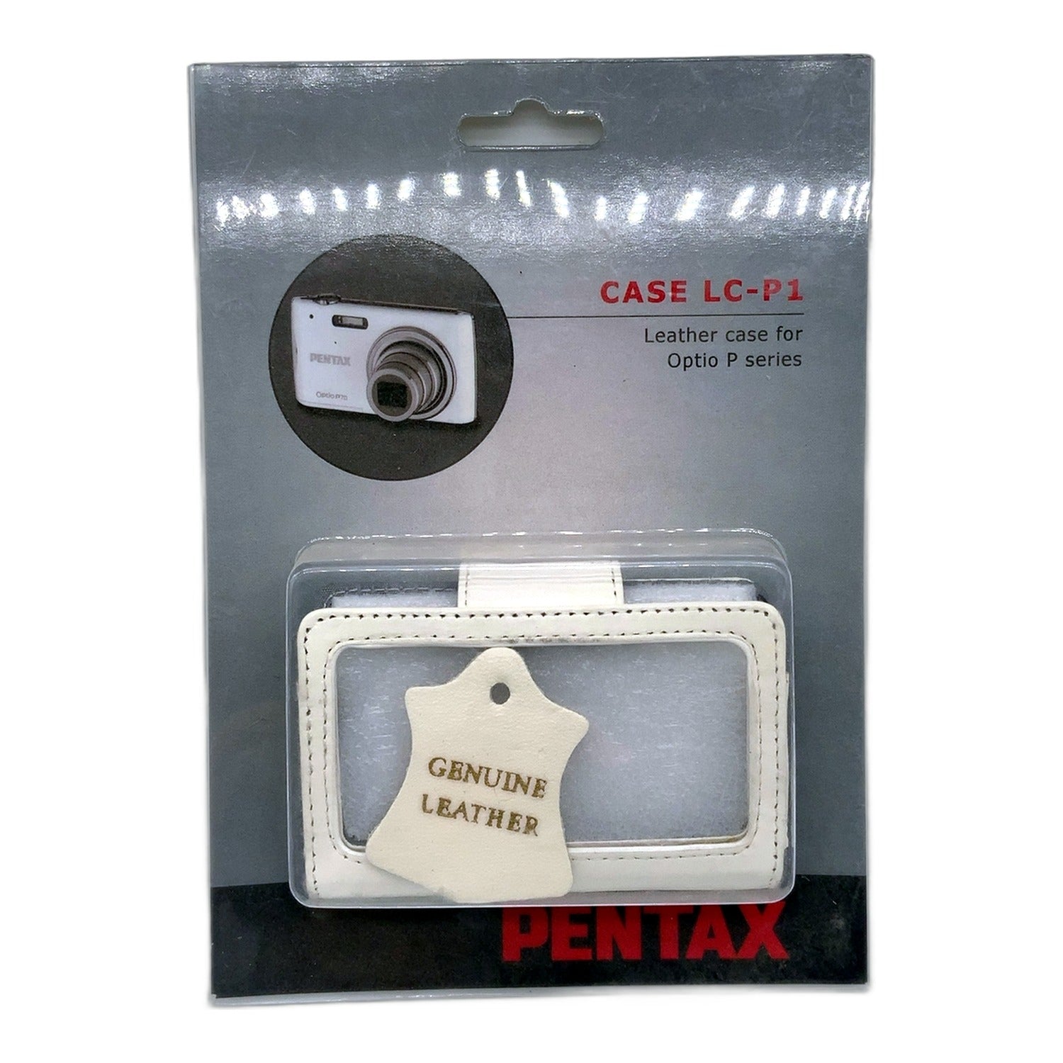 Pentax Case LC-P1 Leather case for Optio P series Tasche Weiß Kameratasche