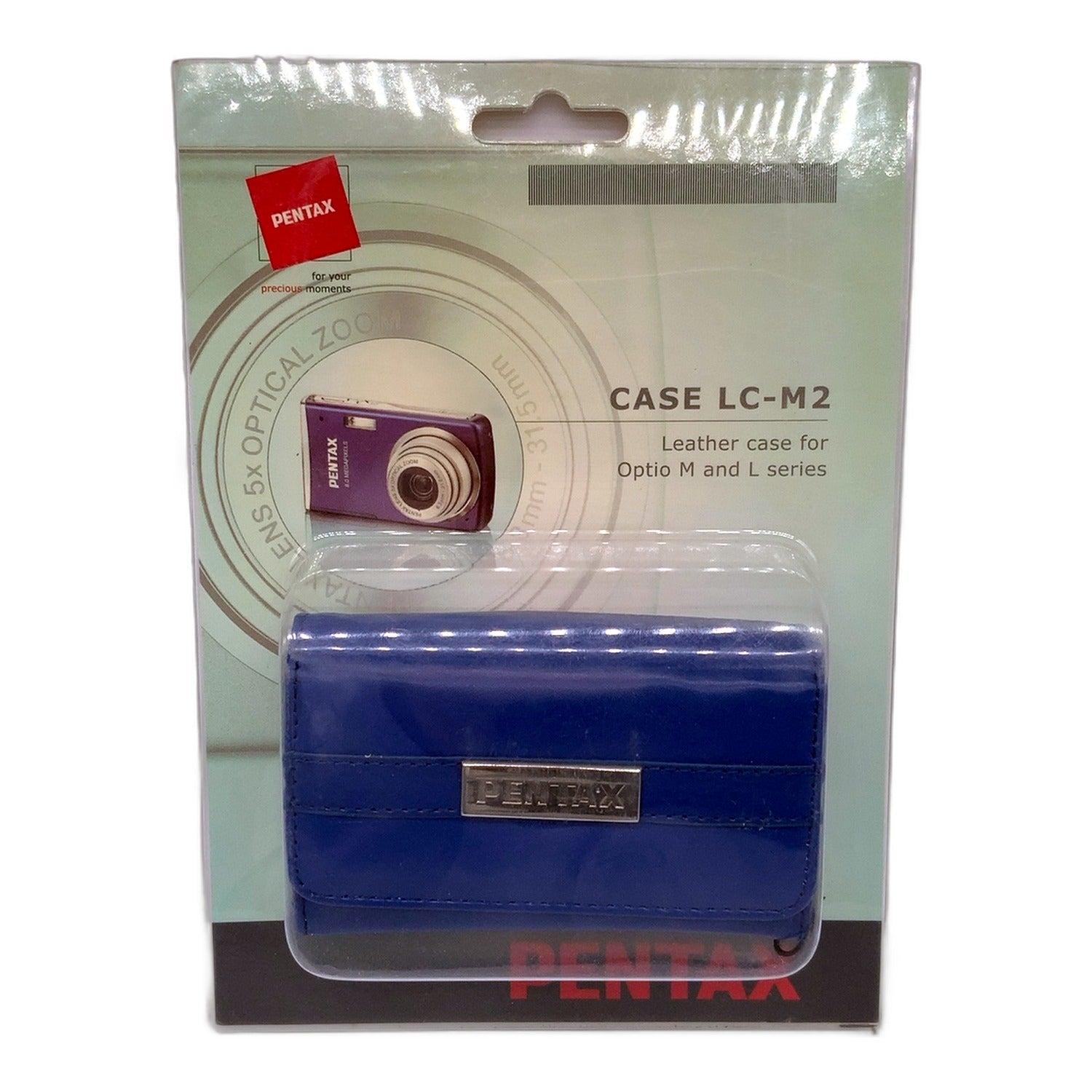 Pentax Case LC-M2 Leather case for Optio M and L Tasche Blau Kameratasche