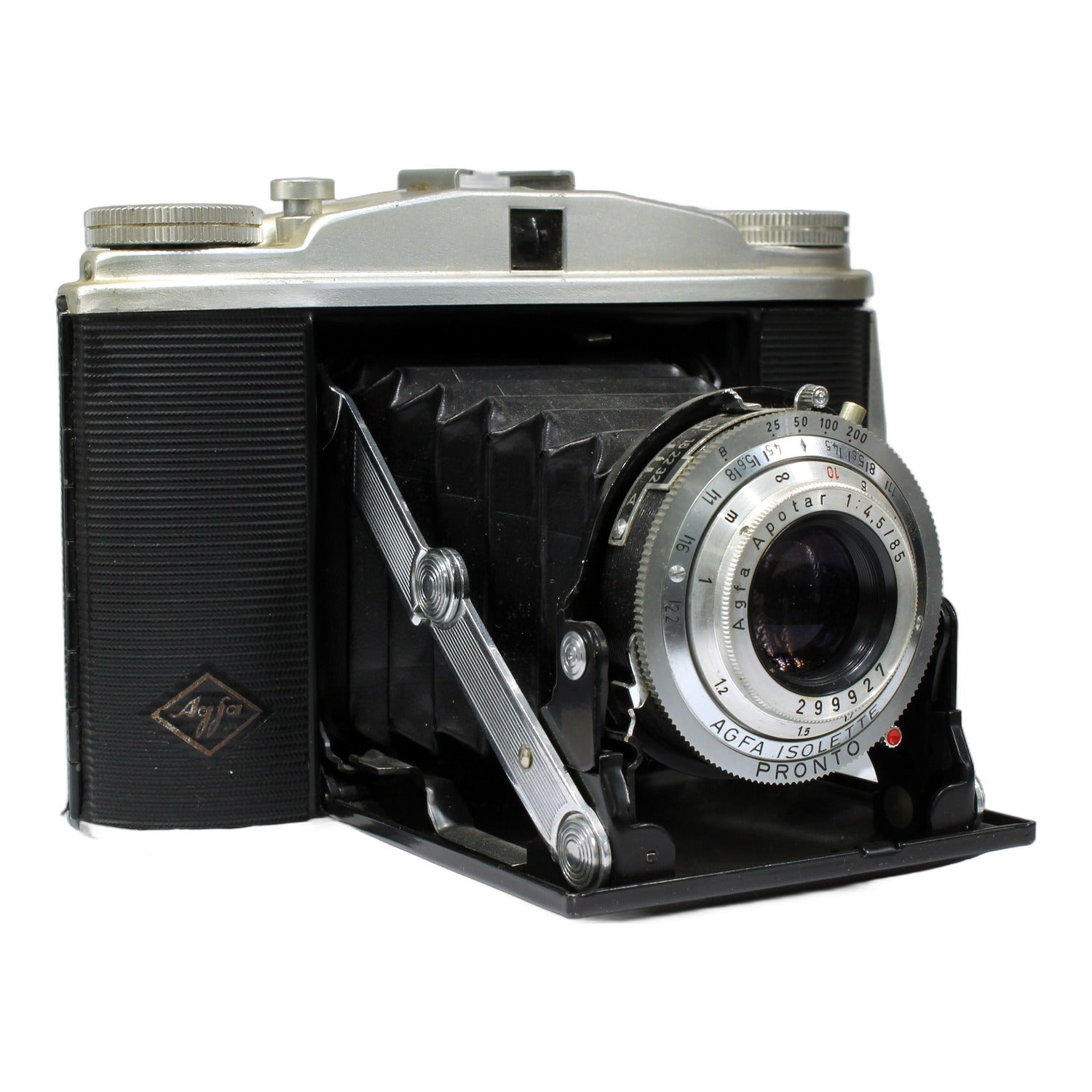 Agfa Isolette II Klappkamera mit Apotar 1:4.5 85mm Folding Camera Balgenkamera