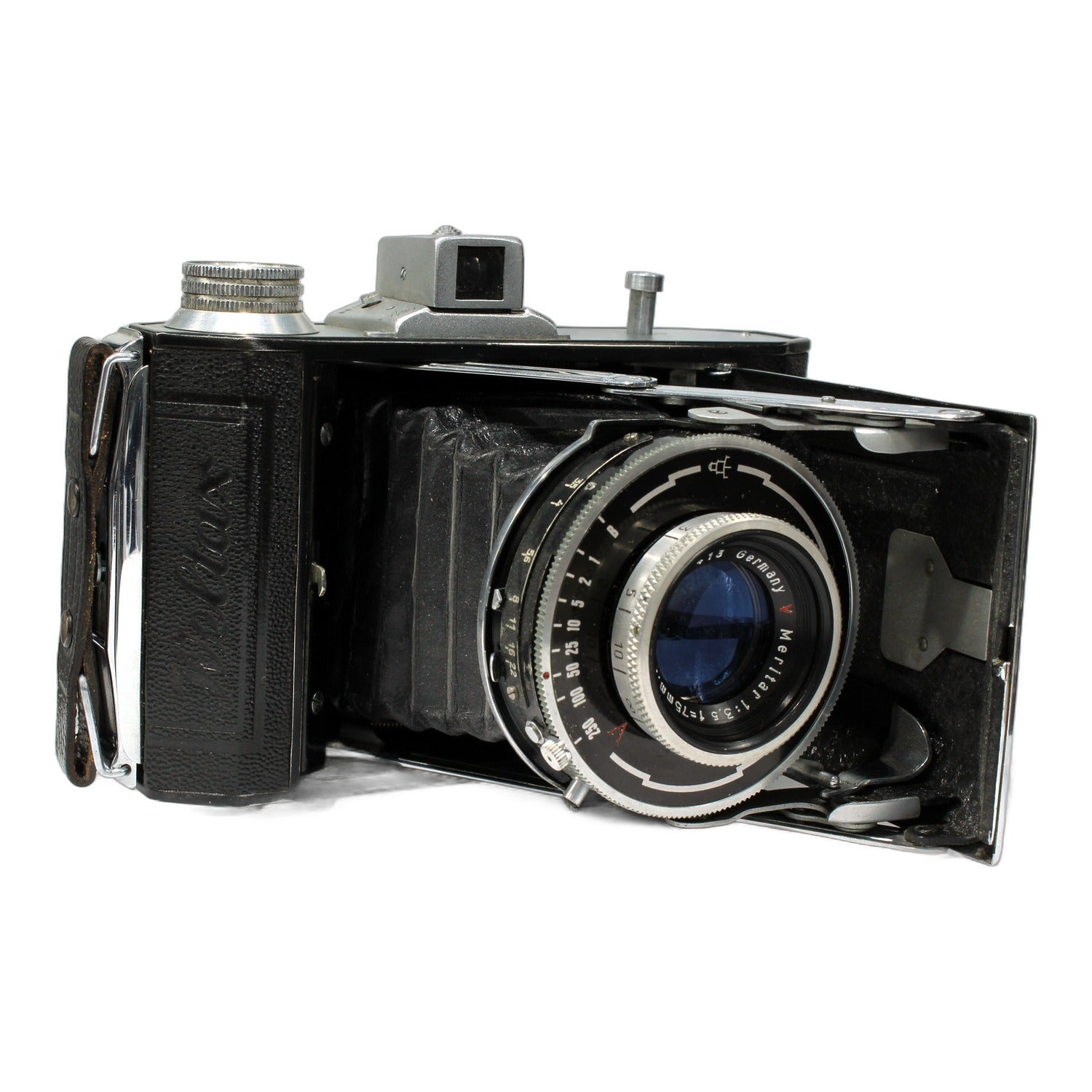 Welta Weltax Klappkamera mit E. Ludwig Meritar 75mm 1:3.5 Balgenkamera