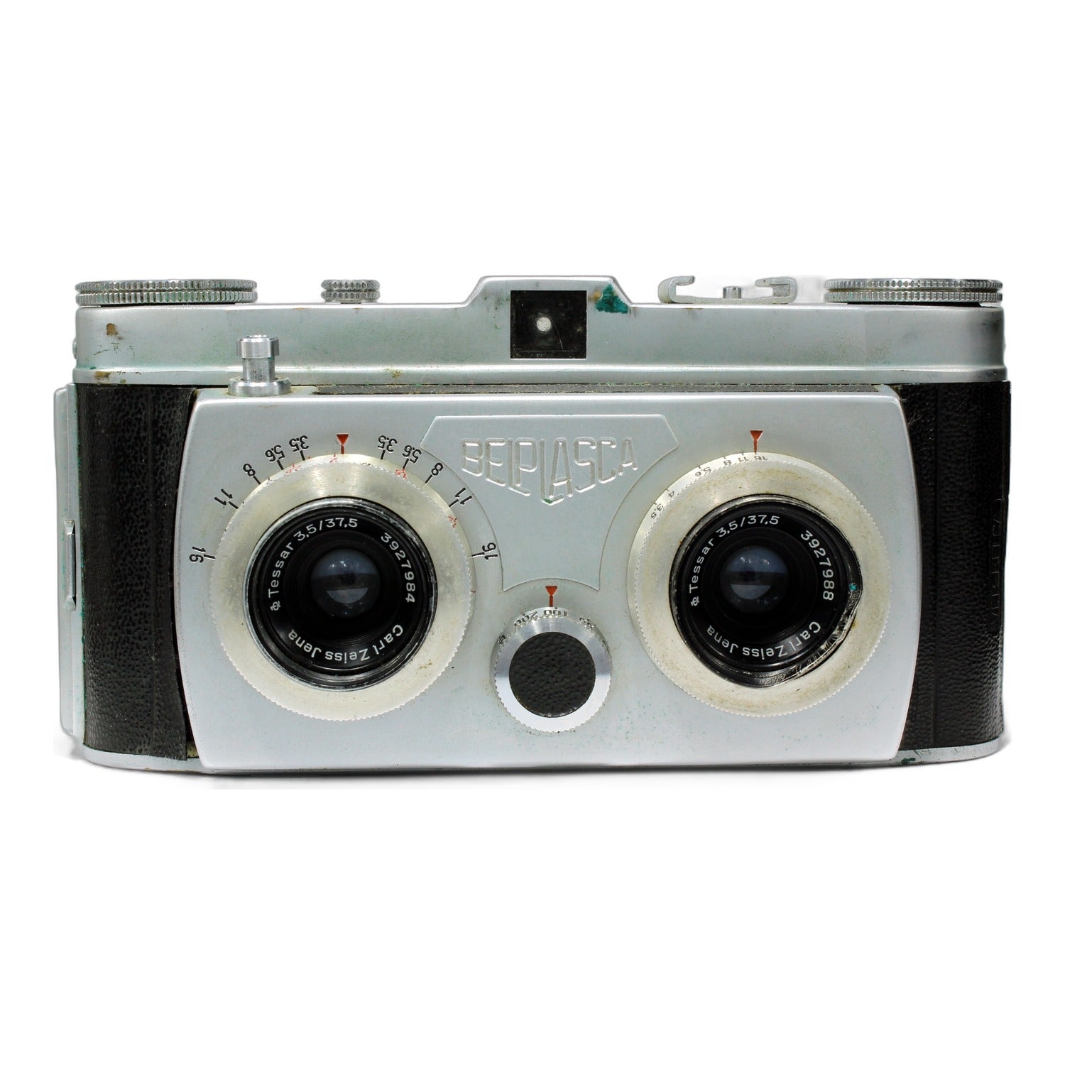 Belca Belplasca Stereokamera mit Carl Zeiss Jena Tessar 3.5/37.5mm löst aus!
