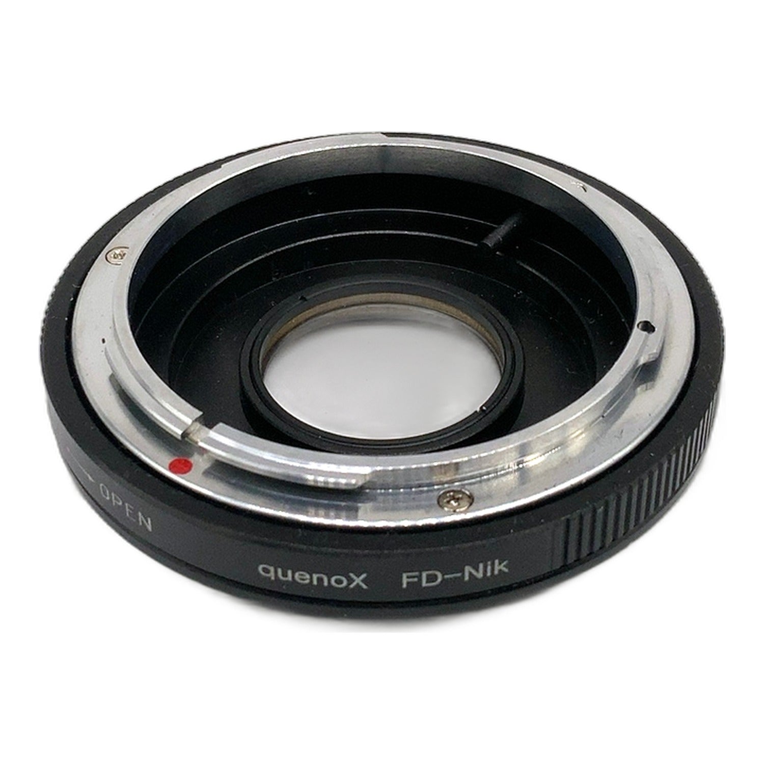 quenoX FD-Nik Objektivadapter mit Korrekturlinse (Canon FD → Nikon F)