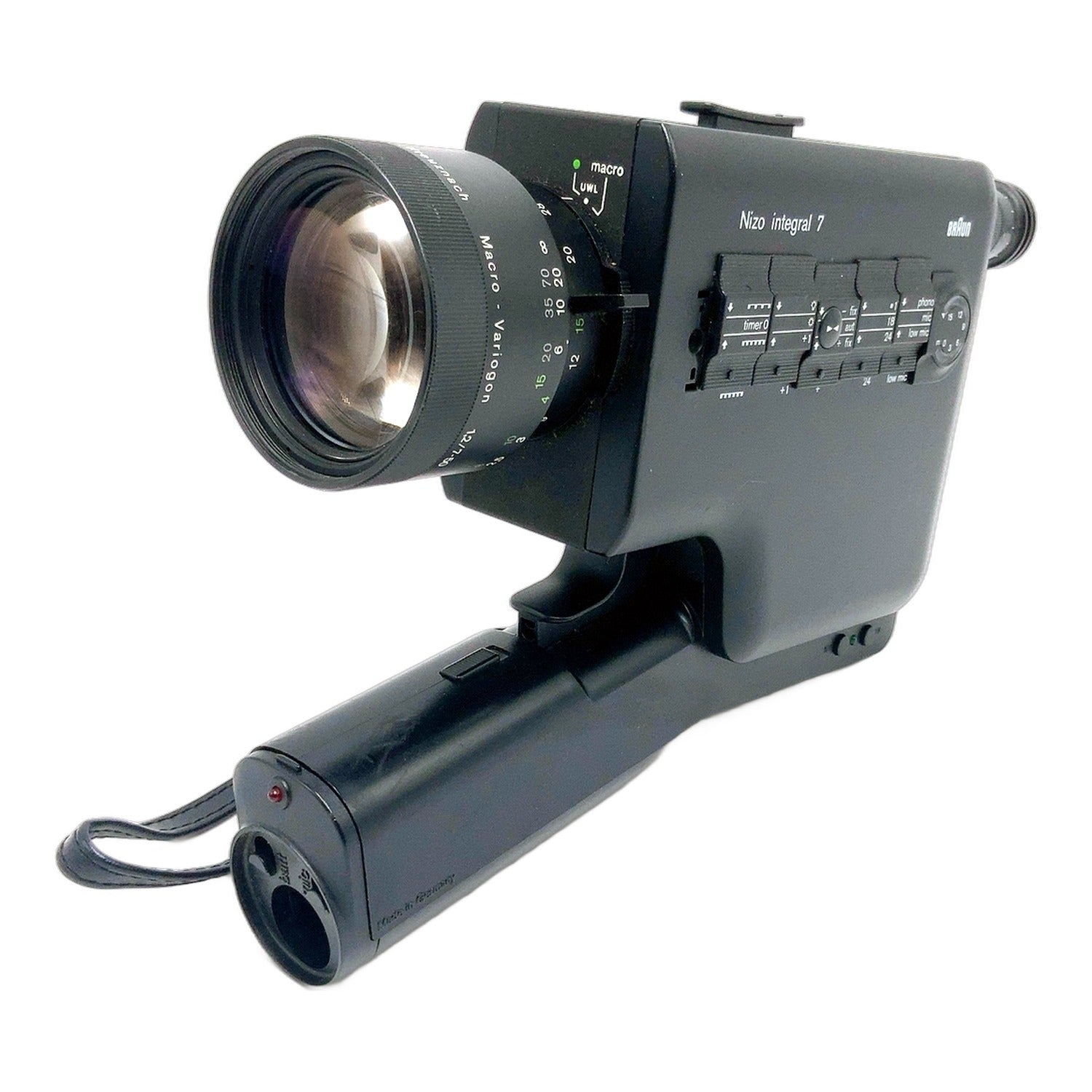 Braun Nizo integral 7 Filmkamera mit Macro-Variogon 1:2.7/7-50mm ohne Mikrofon