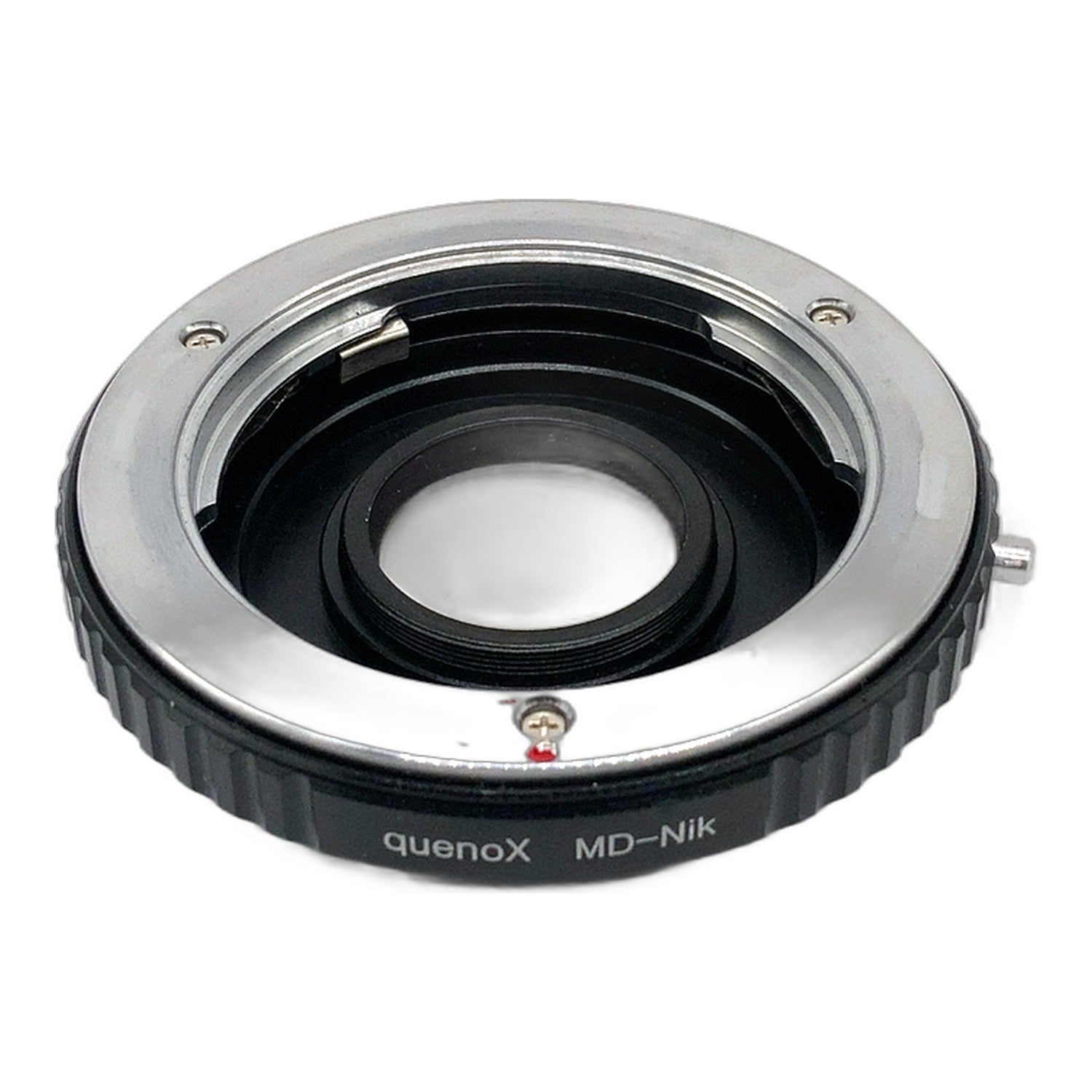 quenoX MD-Nik Objektivadapter mit Korrekturlinse (Minolta MD → Nikon F)