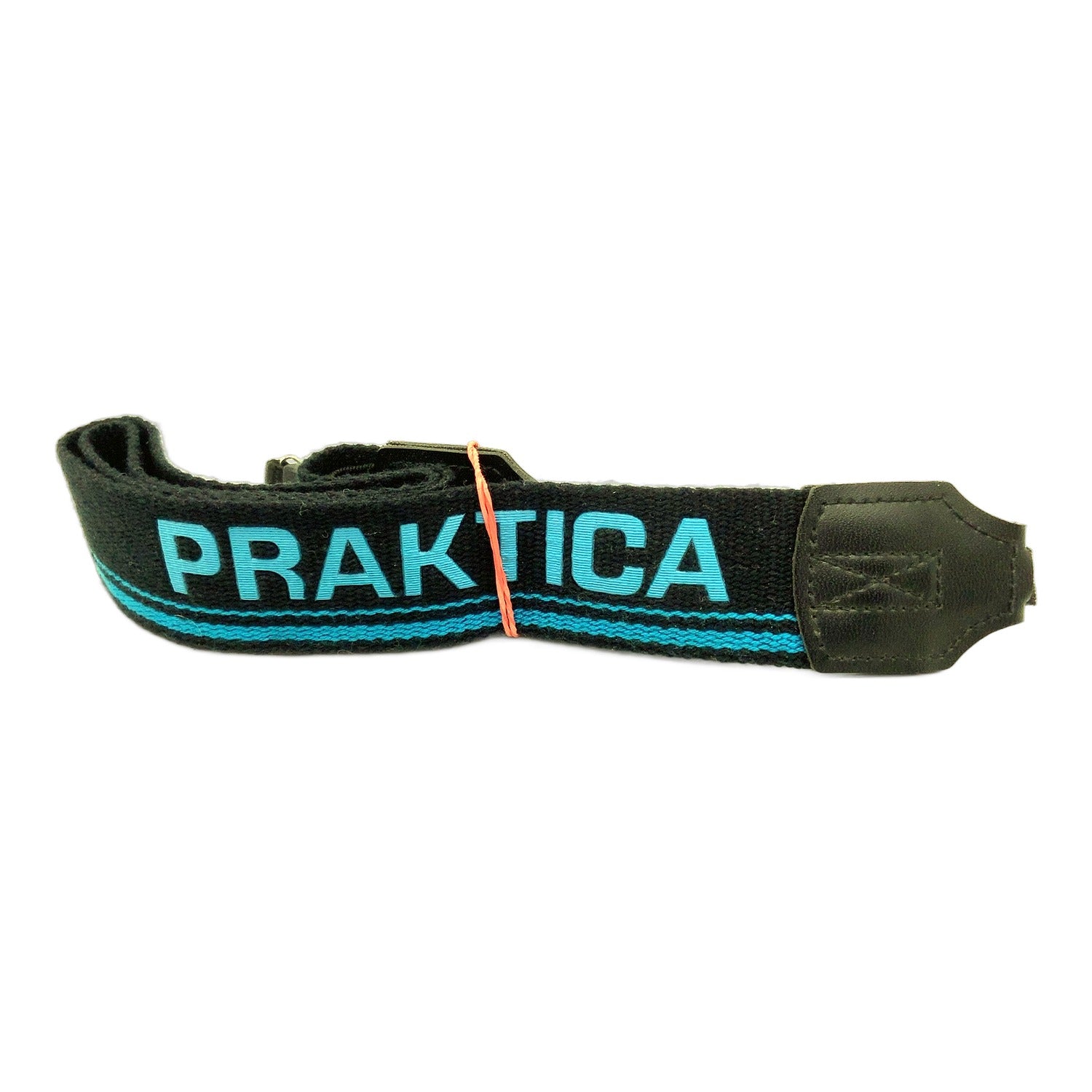 Pentacon Praktica Gurt schwarz/blau ca. 38mm breit Kameragurt Neck Strap