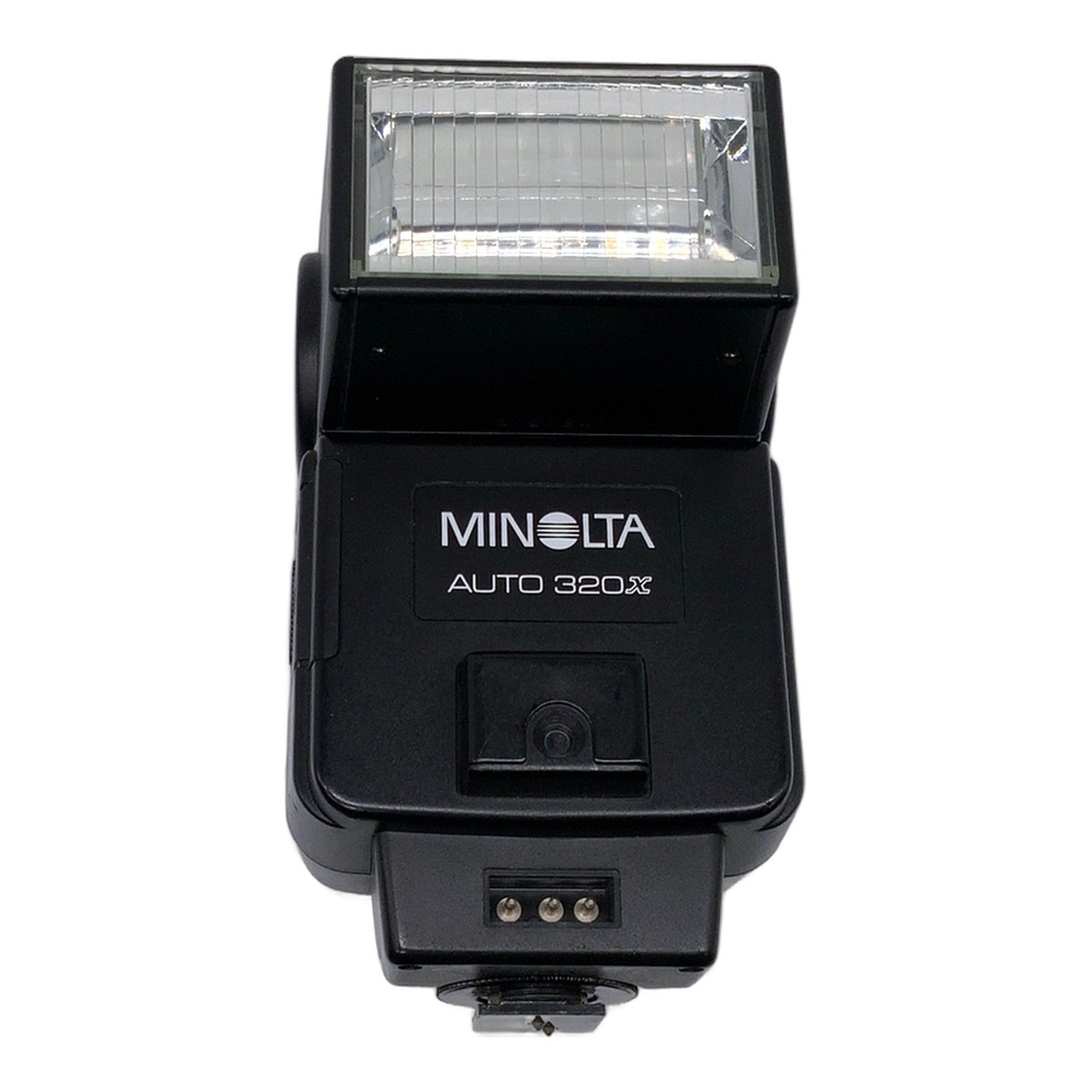 Minolta Auto 320X Blitzgerät Kamera Blitz Aufsteckblitz Flash Licht