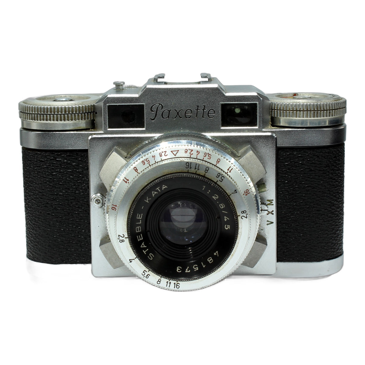Braun Nürnberg Paxette Messsucherkamera mit Staeble-Kata 45mm 1:2,8