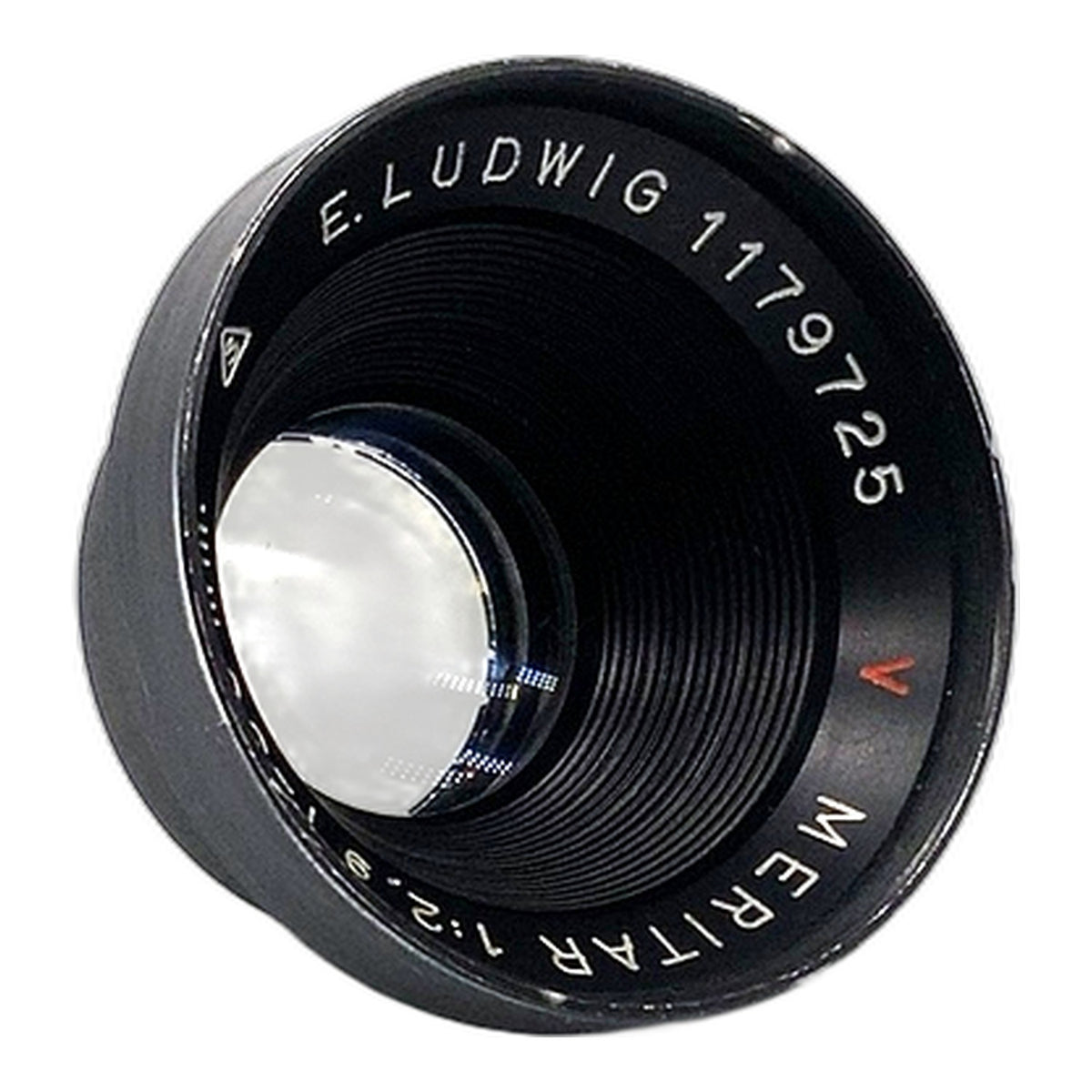 E.Ludwig Meritar red V 50mm 1:2.9 Objektiv Objektivkopf (25mm Gewinde)