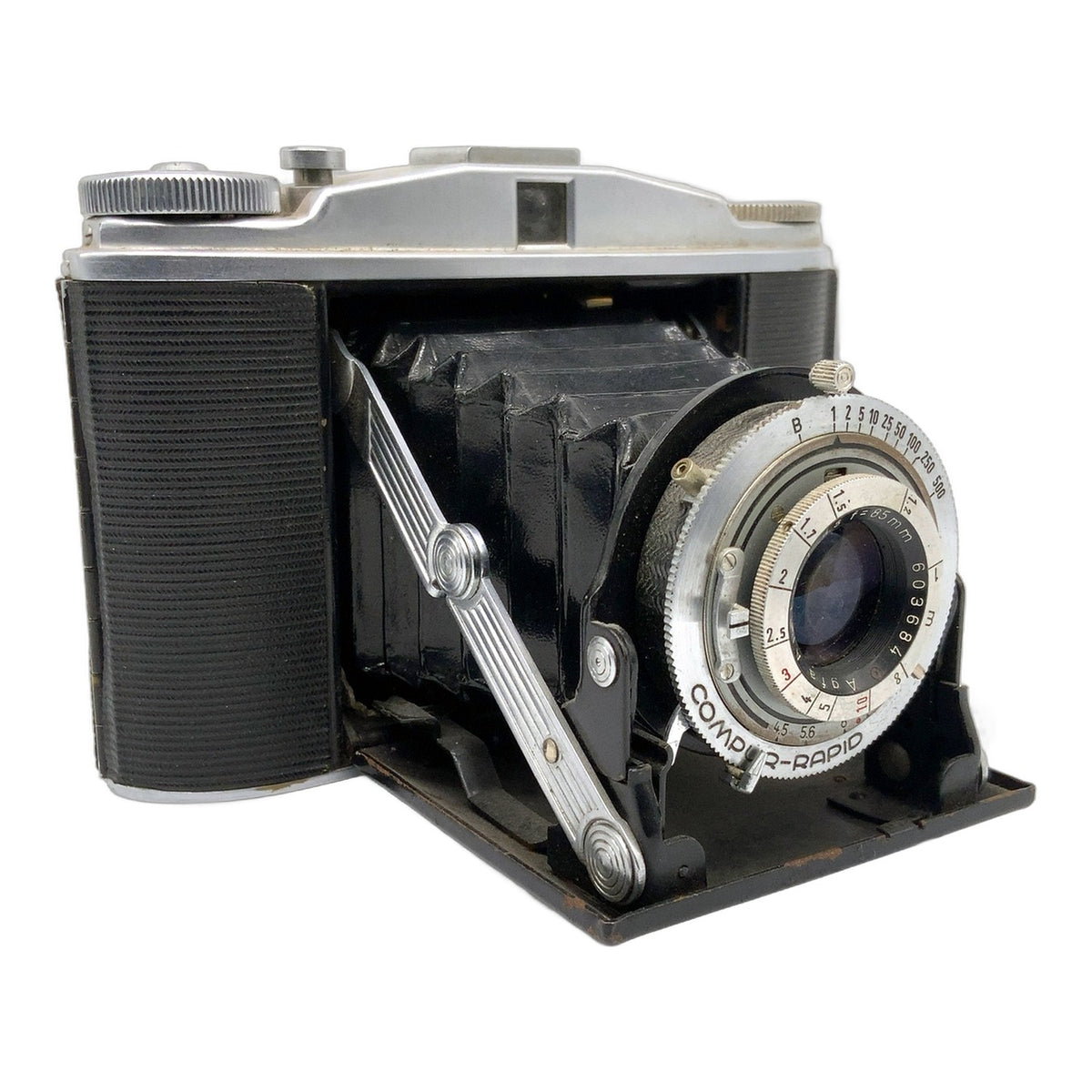 Agfa Isolette II Klappkamera mit Apotar 1:4,5 85mm Compu-Rapid Balgenkamera