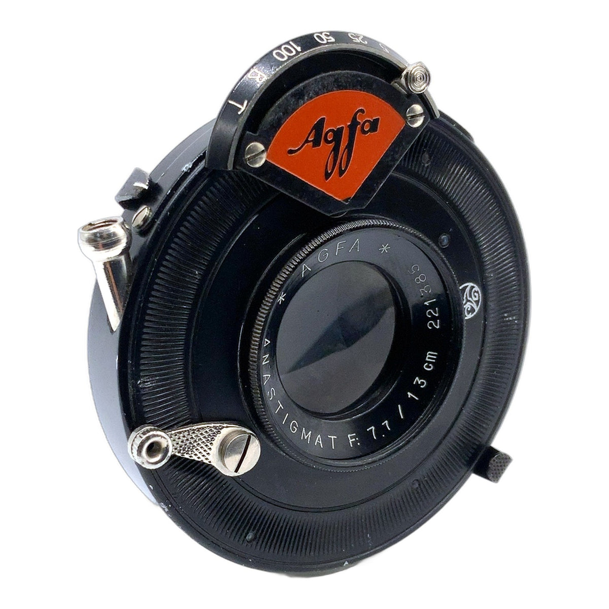 Agfa Anastigmat 13cm 1:7.7 Objektiv manuell Festbrennweite (33mm Gewinde)