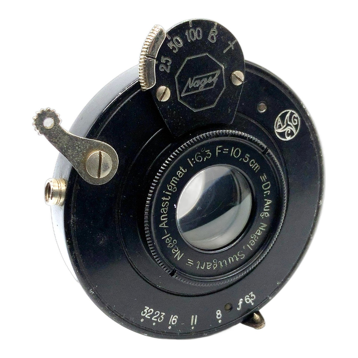 Nagel Anastigmat 10,5cm 1:6,3 Objektiv manuell Festbrennweite (33mm Gewinde)