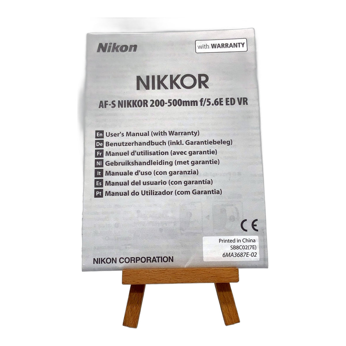Nikon AF-S Nikkor 200-500mm f/5.6E ED VR Bedienungsanleitung Handbuch Deutsch