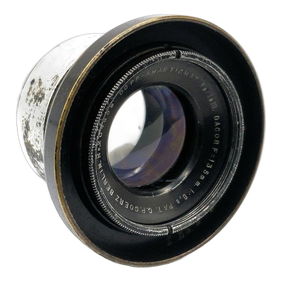 Coerz Berlin Dopp.-Anastigmat III Dacor 135mm 1:6.8 Messing (Steckanschluss)