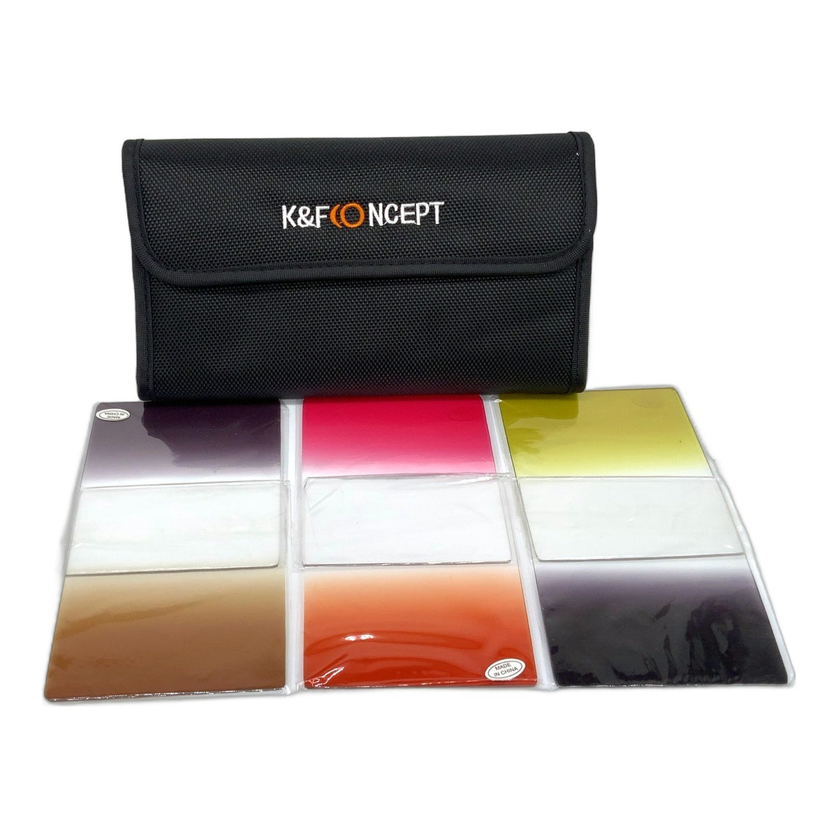 K&F Concept 6er Set Verlaufsfilter Pink/Brown/Orange/Yellow + ND2/4 85x95mm