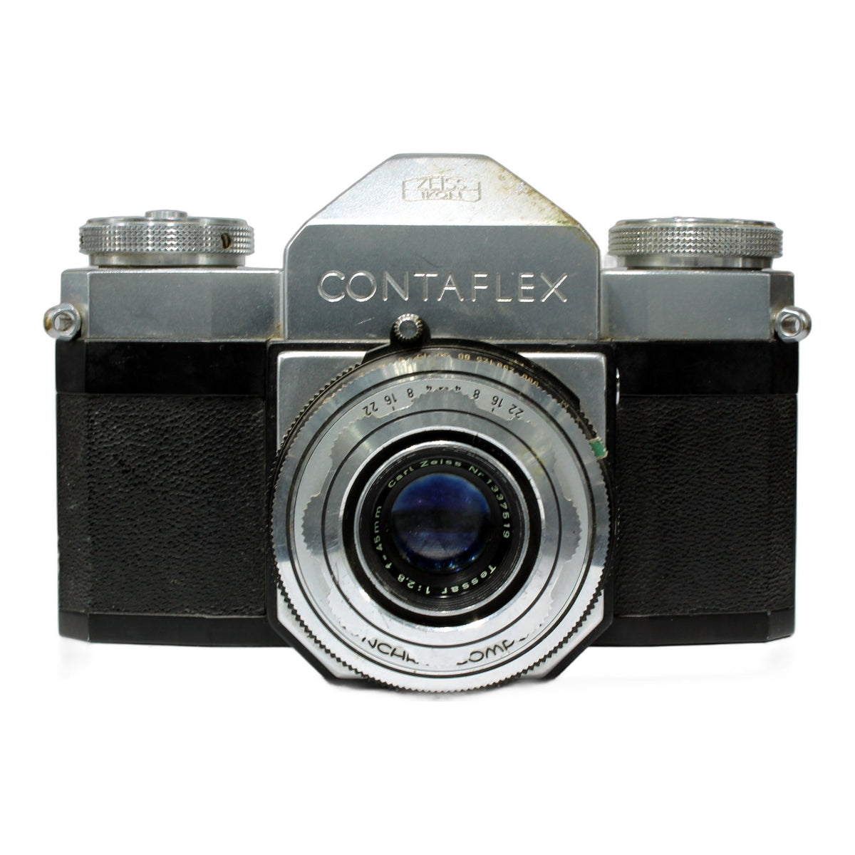 Zeiss Ikon Contaflex Synchro-Compur 35mm SLR mit Carl Zeiss Tessar 45mm 1:2.8