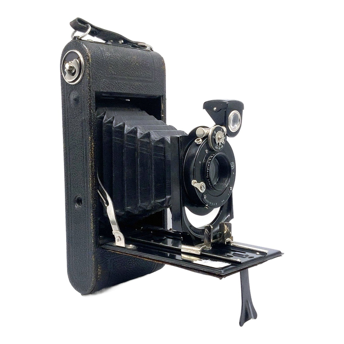 Klappkamera mit Anastigmat Trioplan10,5cm 1:4.5 Ibso Folding Camera Balgenkamera