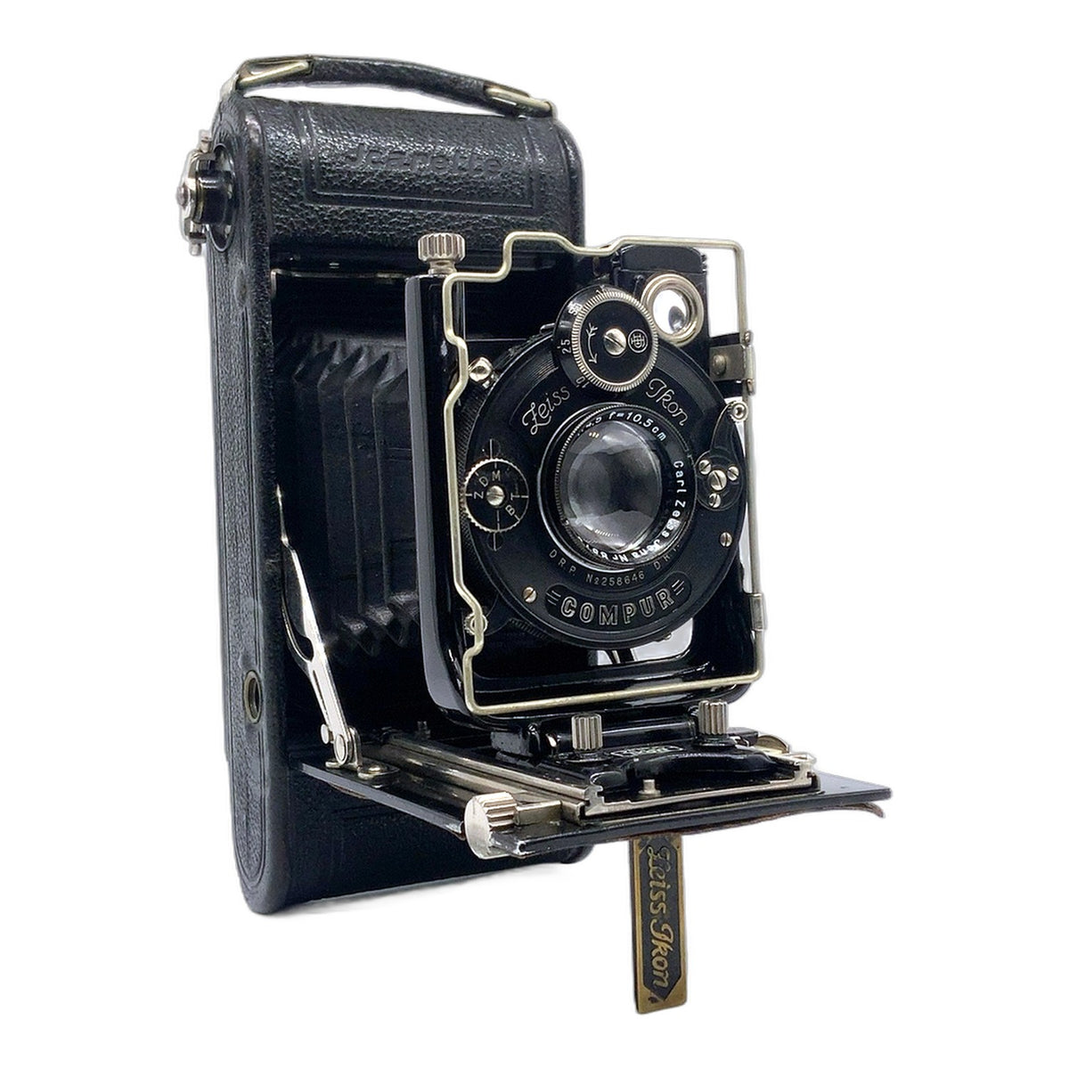 Zeiss Ikon Icarette 520/2 Klappkamera mit Carl Zeiss Tessar 10,5cm 1:4.5 Compur