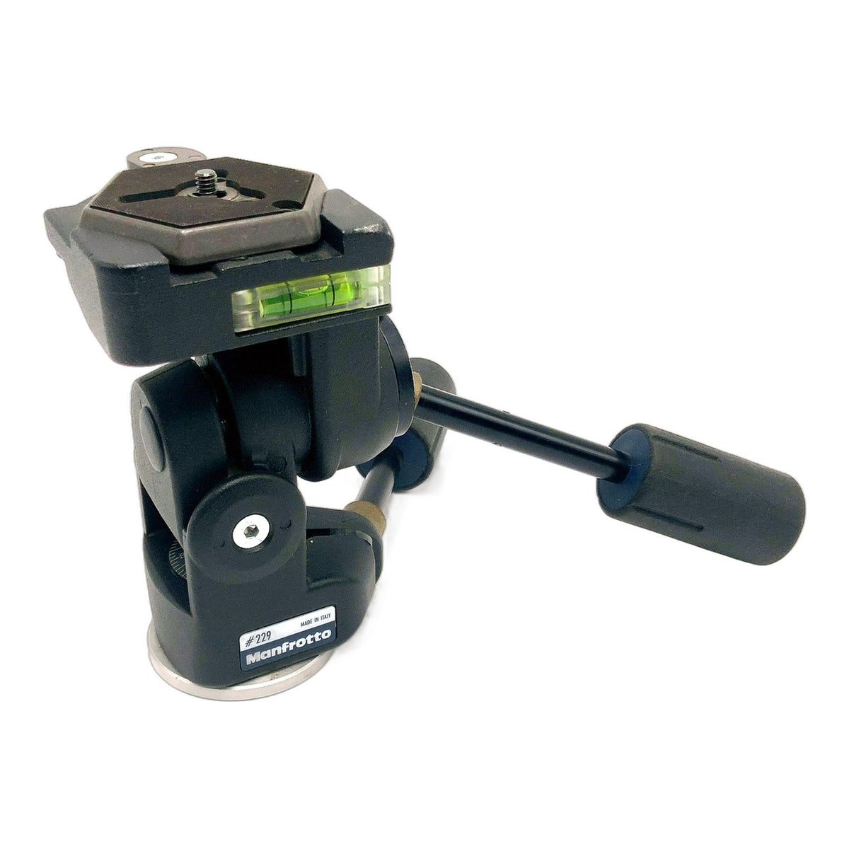 Manfrotto 229 Stativkopf mit Schnellwechselplatte Stativkopf Schwarz