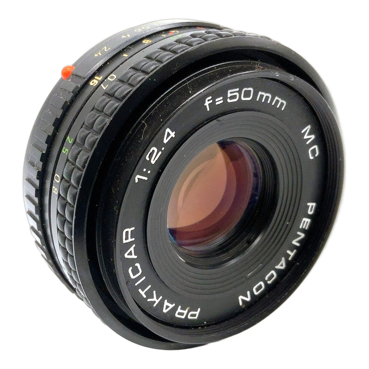 Pentacon Prakticar MC 50mm 1:2.4 Objektiv Festbrennweite (Praktica B) Pilz!