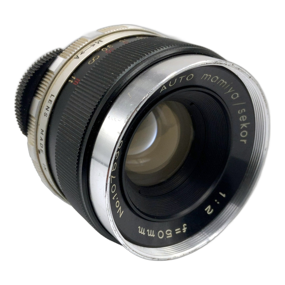 Mamiya Auto Sekor 50mm 1:2 Objektiv MF Manual Focus manuell Festbrennweite (M42)