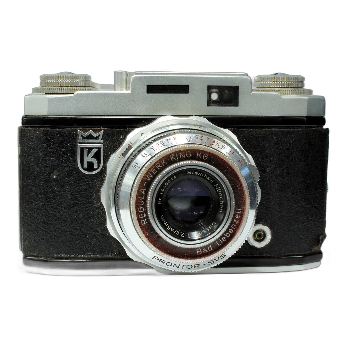 King KG Regula Sucherkamera mit Cassar 1:2.8/45mm Prontor-SVS Viewfinder Camera