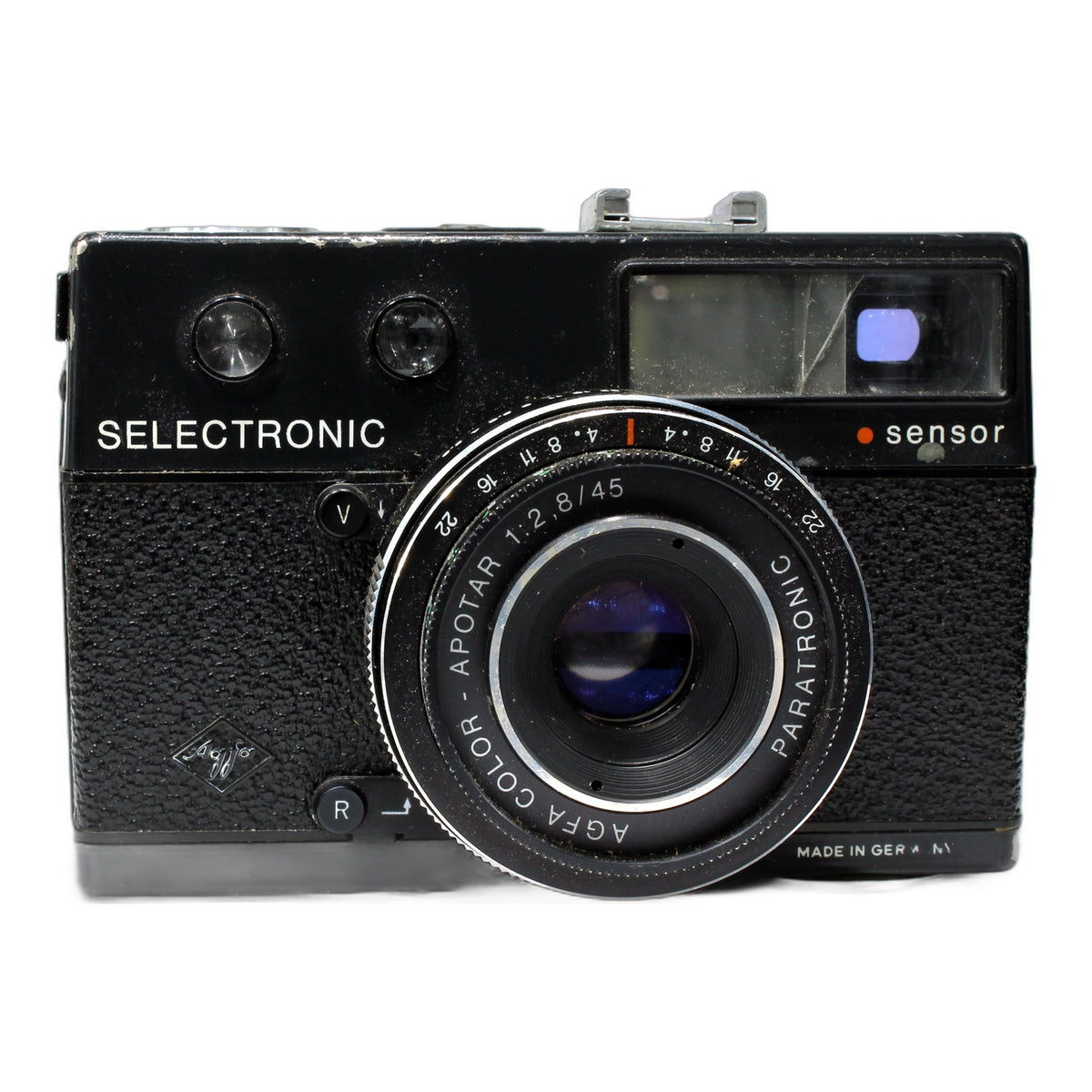 Agfa Selectronic sensor Sucherkamera mit Color-Apotar 45mm 1:2.8 Paratronic