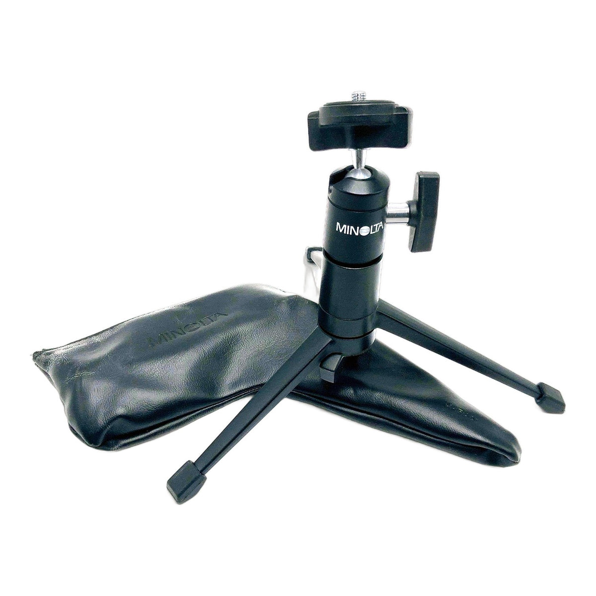 Minolta Tischstativ mit Kugelkopf und Tasche Stativ Schwarz Kamerastativ
