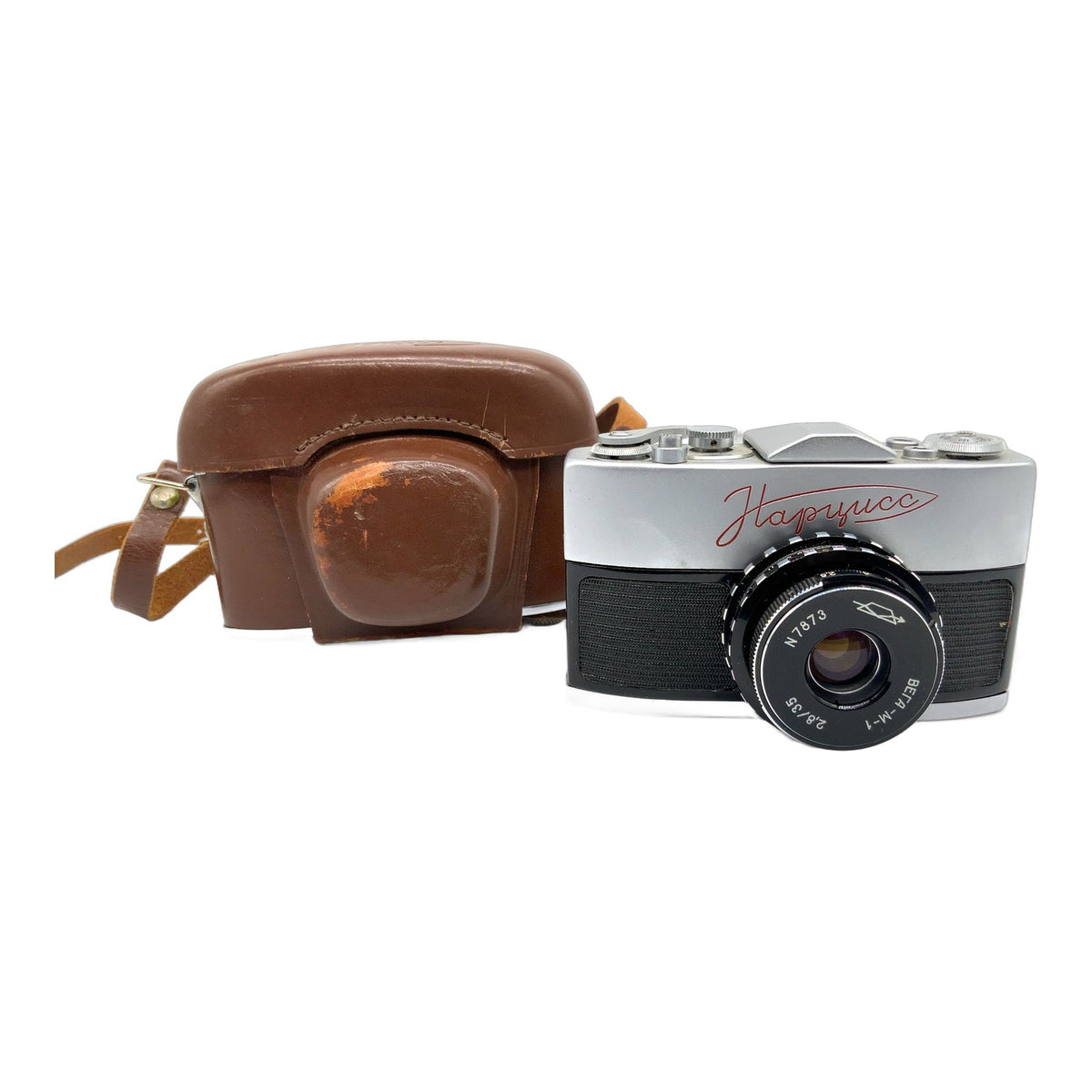 KMZ Narziss SLR mit Tasche Spiegelreflexkamera mit Vega-M-1 35mm 1:1.8