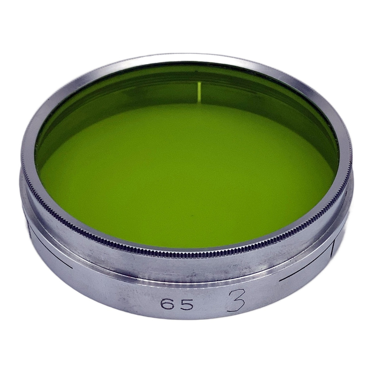 Farbfilter grün/green 3x Slip On Filter 65mm Steckfilter Kreisförmig