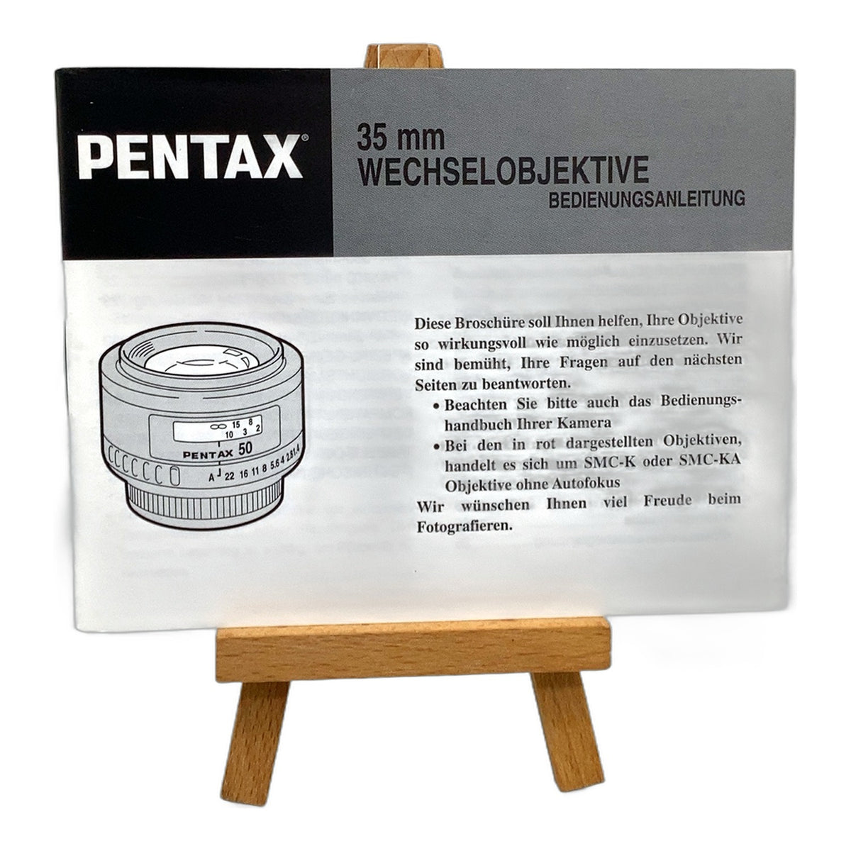Pentax 35mm Wechselobjektive Bedienungsanleitung