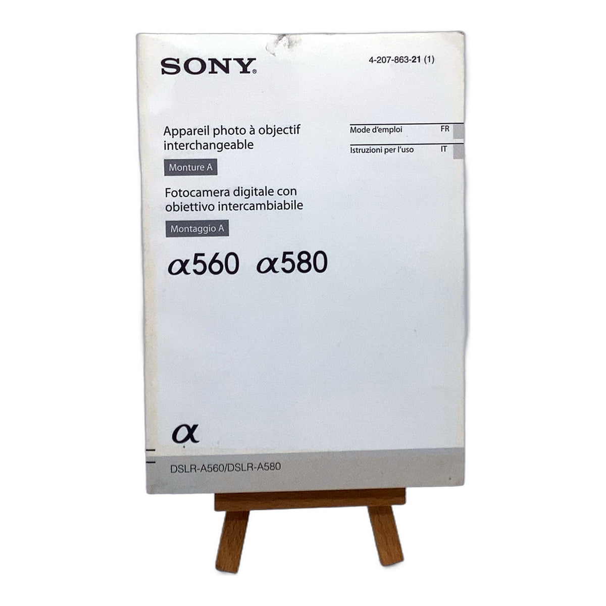 Sony alpha 560 alpha 580 Bedienungsanleitung User Manual Handbuch Französisch