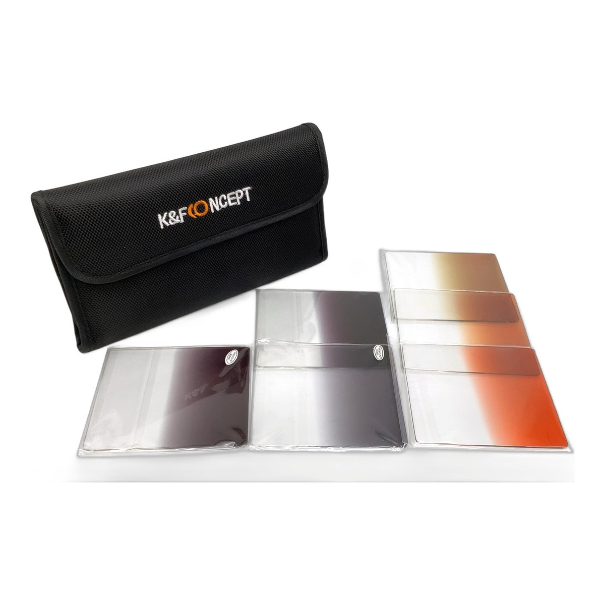 K&F Concept 6 Verlaufsfilter orange/braun/rot/CPL/ND2+4 Filter 85x95mm