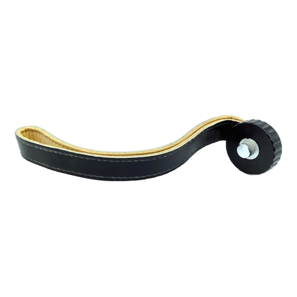 Gurt schwarz Handschlaufe mit Gewinde 6mm Breit 14mm mit 4 Leder Breit 14mm