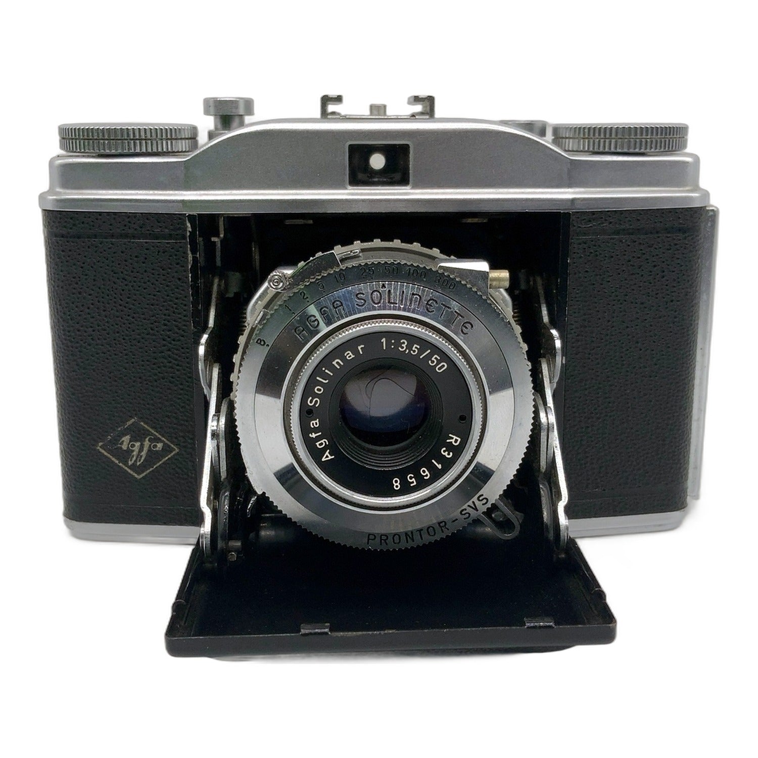 Agfa Solinette Klappkamera mit Solinar 50mm 1:3.5 Prontor-SVS Analogkamera