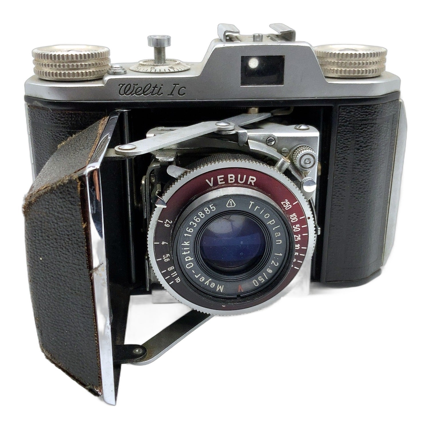 Welta Welti Ic Klappkamera mit Meyer-Optik Trioplan 50mm 1:2.9 red V Vebur