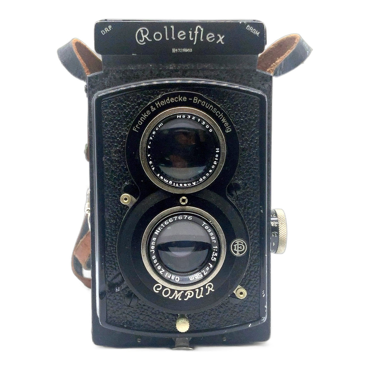 Rollei F&H Rolleiflex I TLR mit Carl Zeiss Tessar 7,5cm 1:3.5 mit Tasche