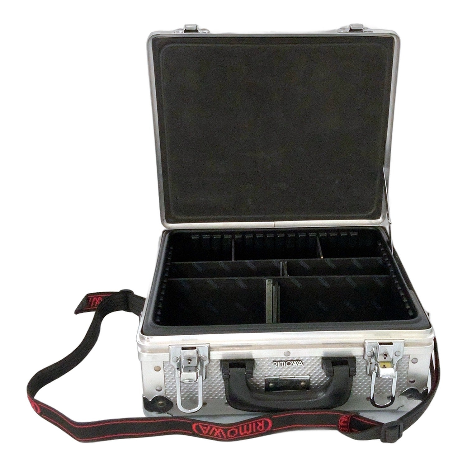 Rimowa Fotokoffer Aluminium 36x32x15cm Koffer Silber mit Trageriemen