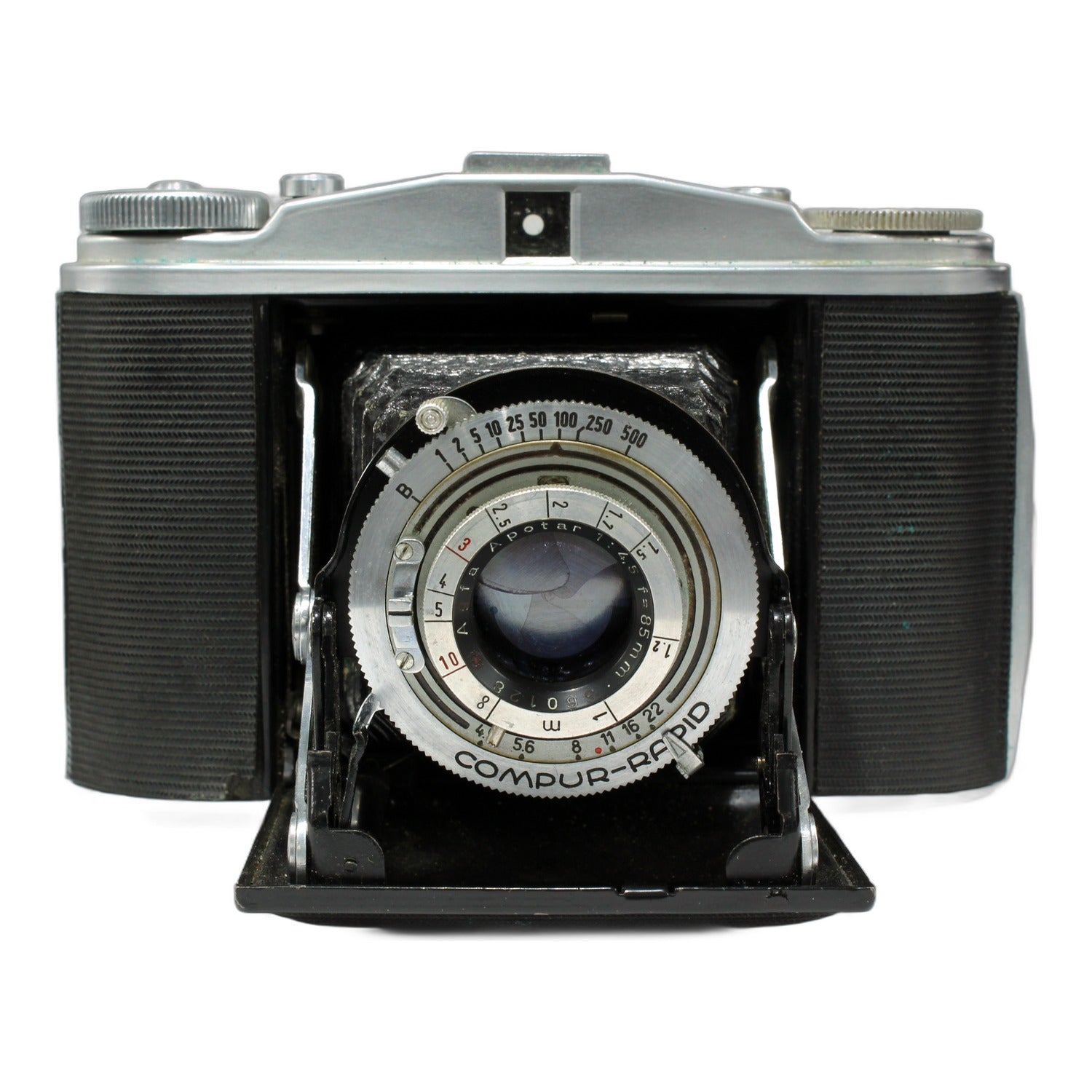 Agfa Isolette II Klappkamera mit Apotar 1:4.5 85mm Compur-Rapid Balgenkamera