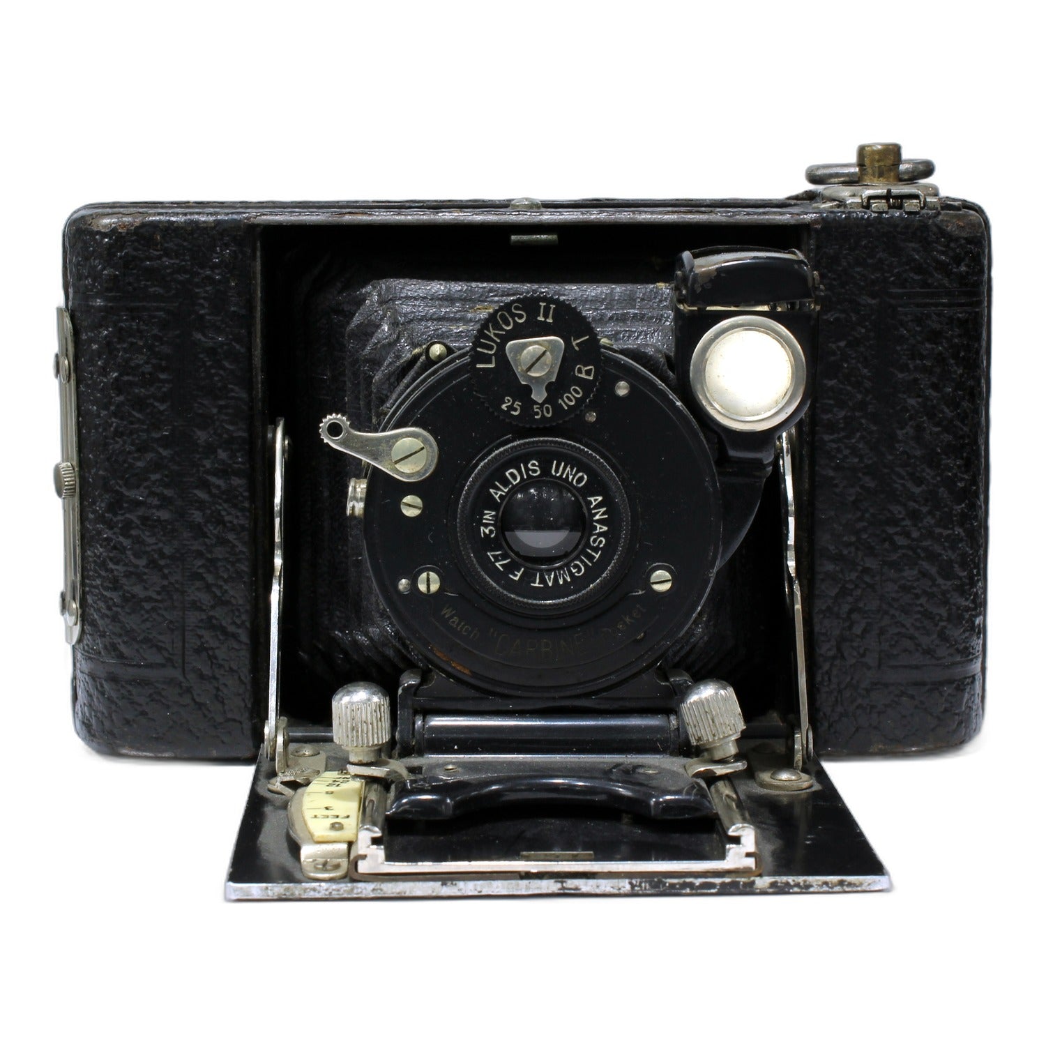 Butcher & Son Watch "Carbine" Pocket Klappkamera Aldis Uno Anastigmat 3in 1:7.7