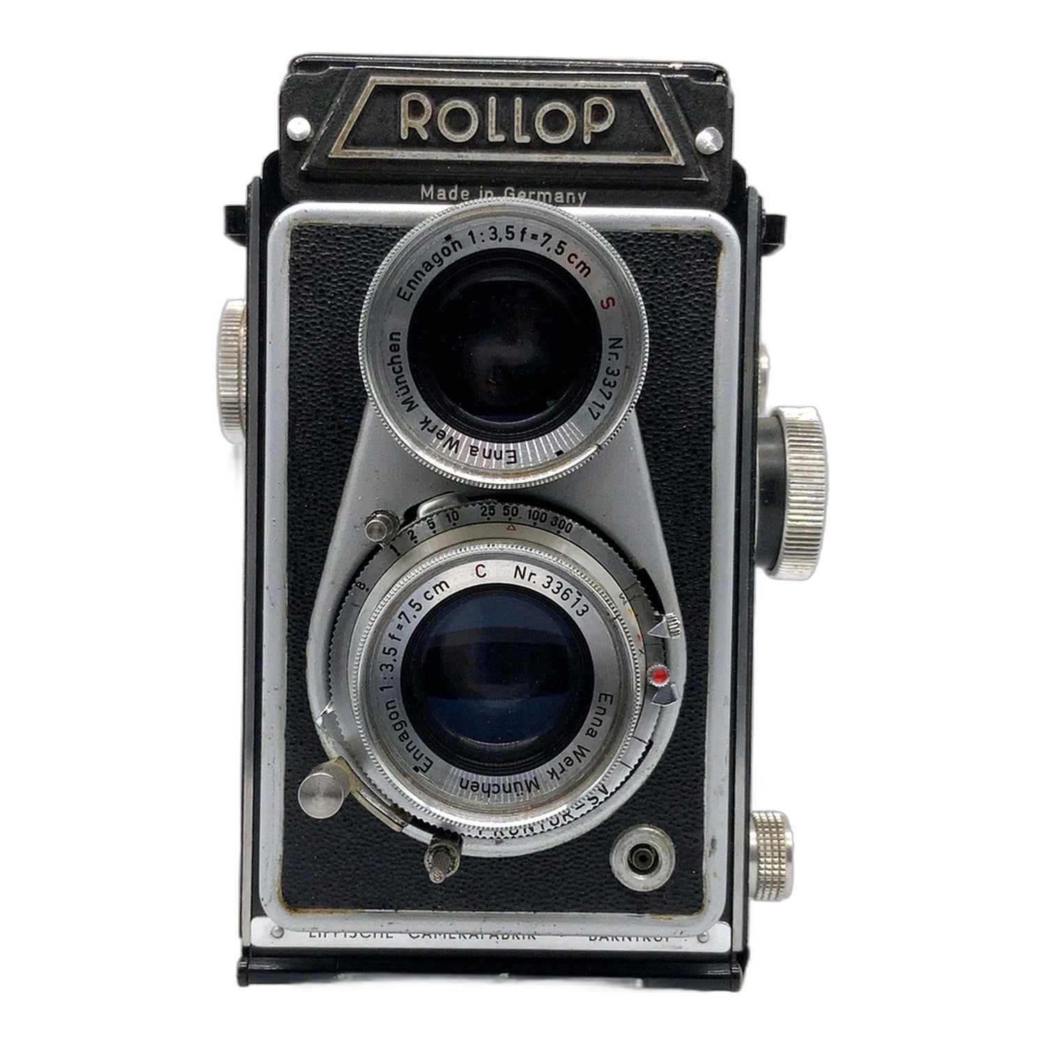 Lipca Rollop TLR mit Enna München Ennagon 7,5cm 1:3.5 zweiäugige Kamera