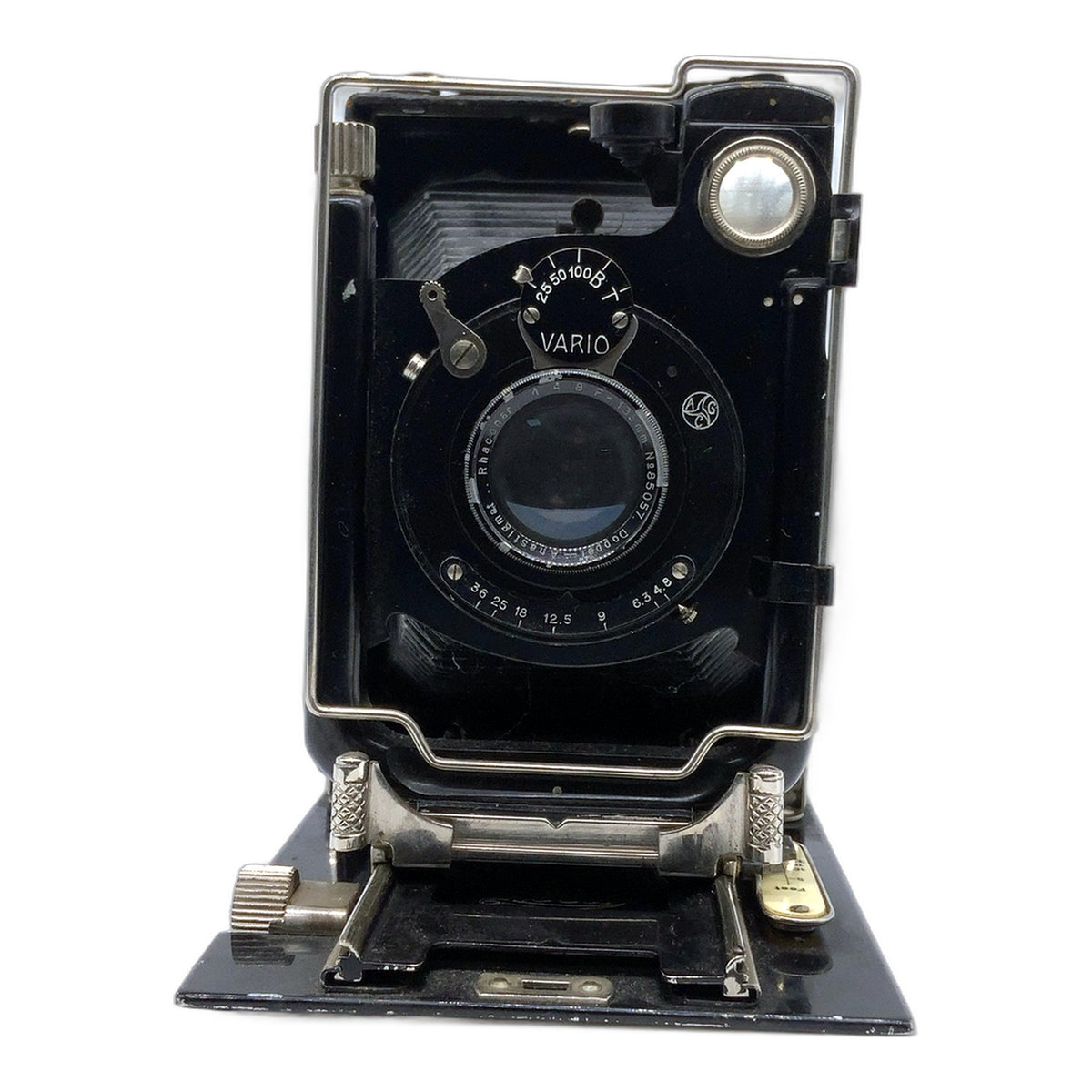 Feca Plattenkamera mit Doppel-Anastigmat Rhaconar 135mm 1:4.8 Vario Plate Camera
