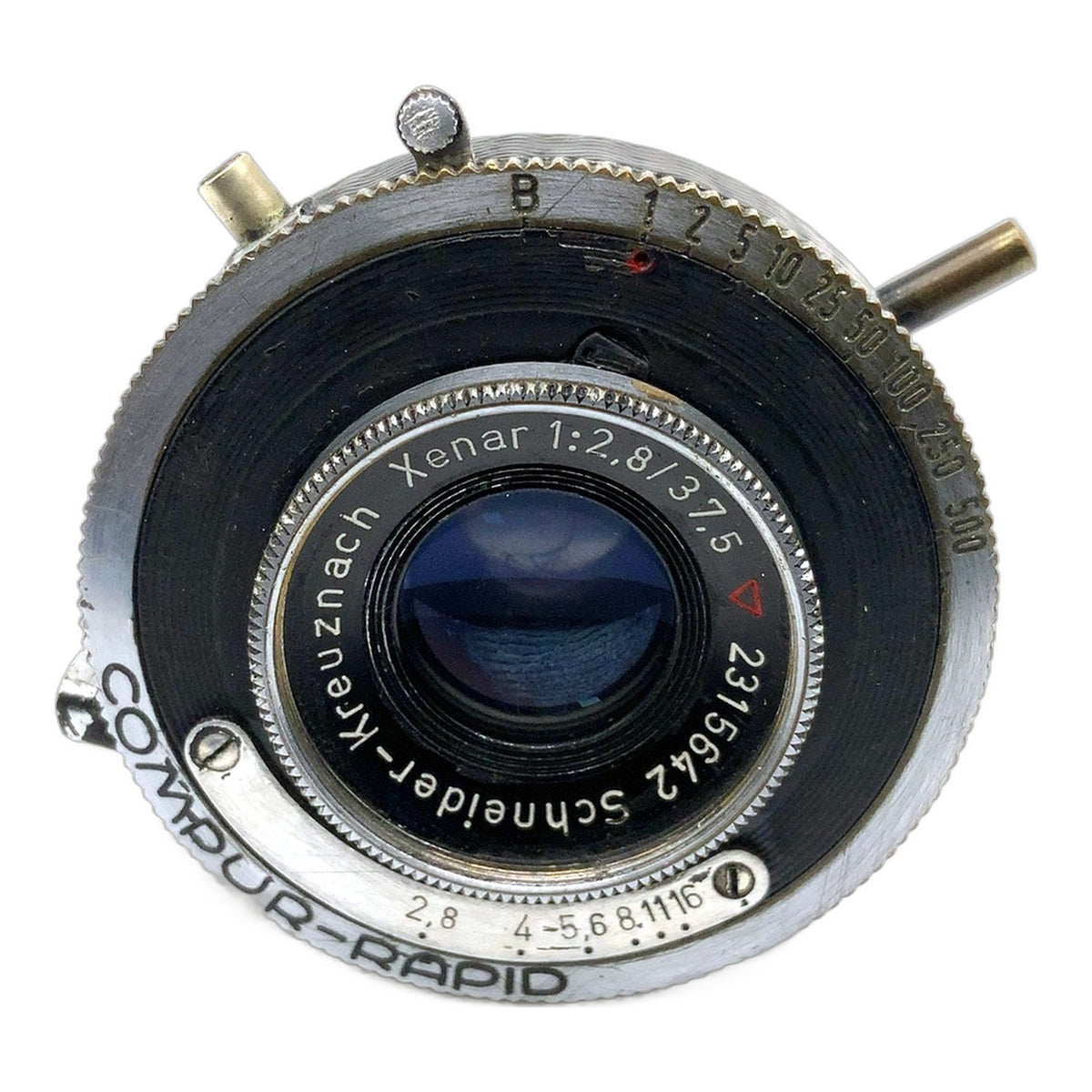 Schneider-Kreuznach Xenar 37,5mm 1:2,8 Objektiv (Steckanschluß) Nebel!