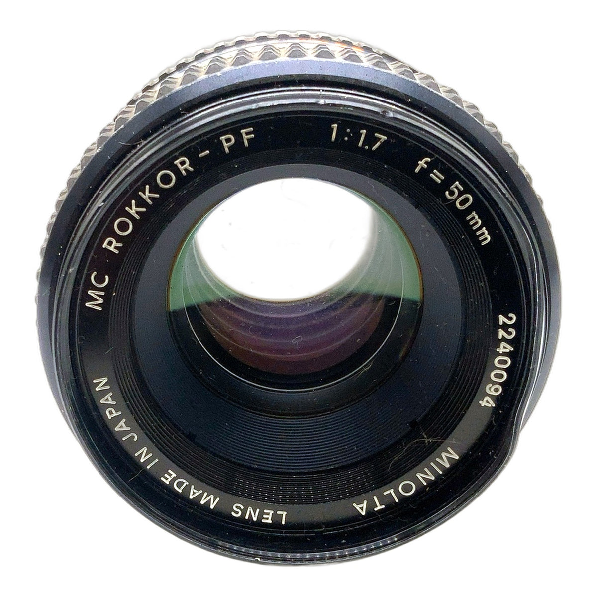 Minolta MC Rokkor-PF 50mm 1:1.7 Objektiv Festbrennweite (Minolta MD) Nebel!